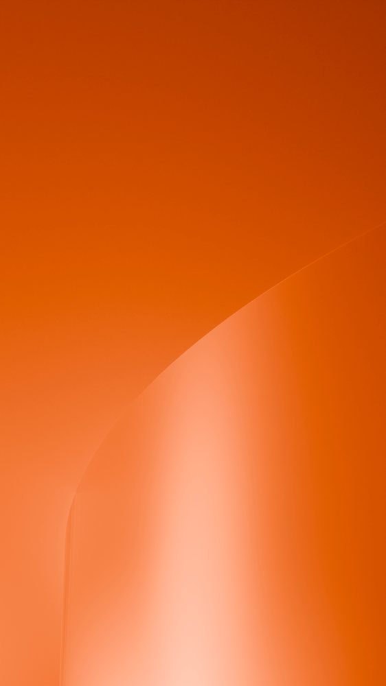 Abstract smooth orange curved shape with gradient in digital art
