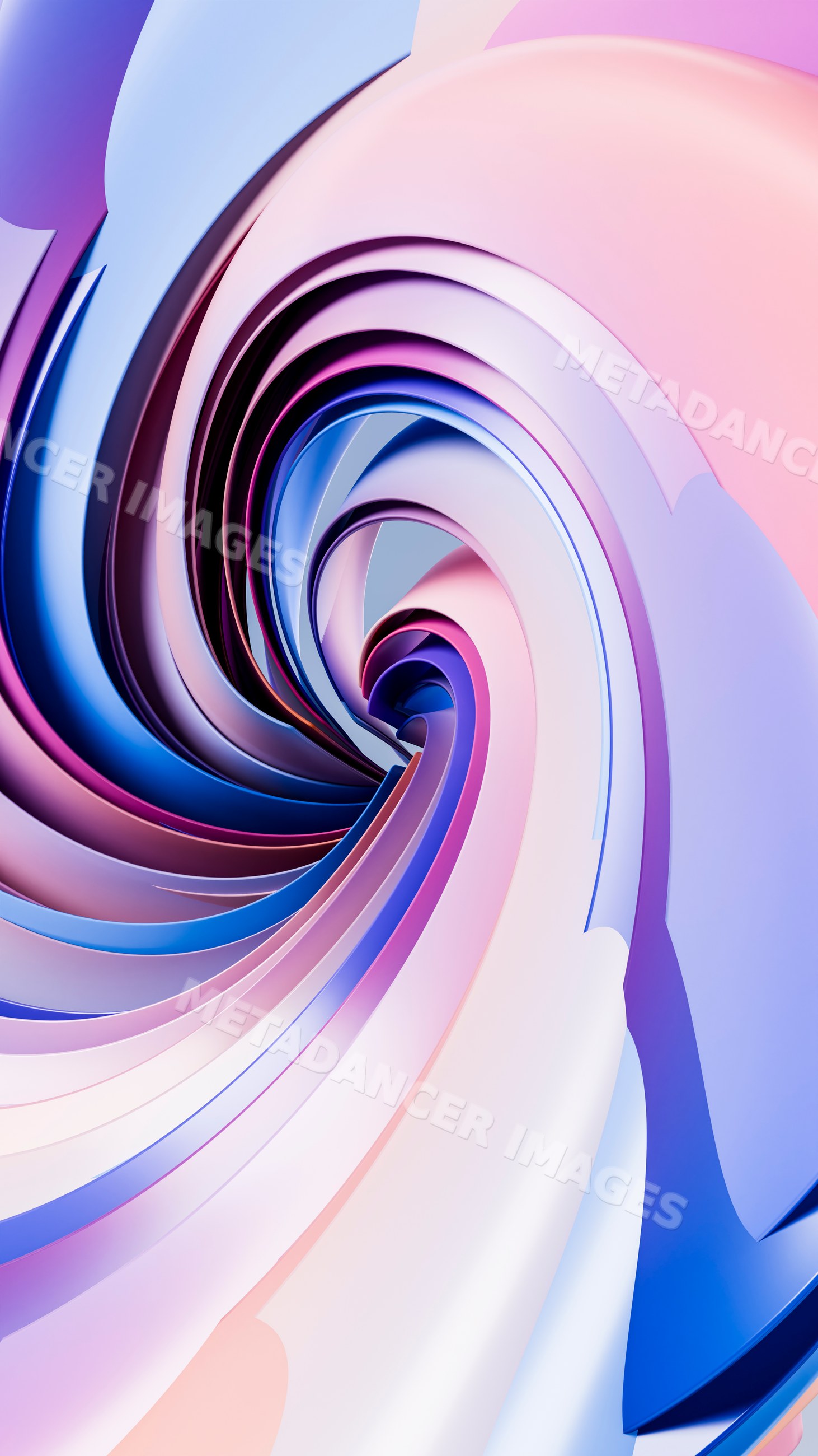 Abstract colorful spiral swirl digital illustration