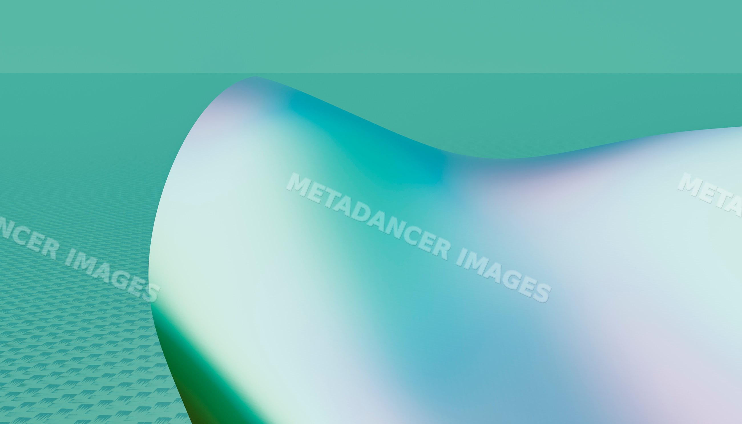 A smooth curved abstract shape with pastel colors on a gradient