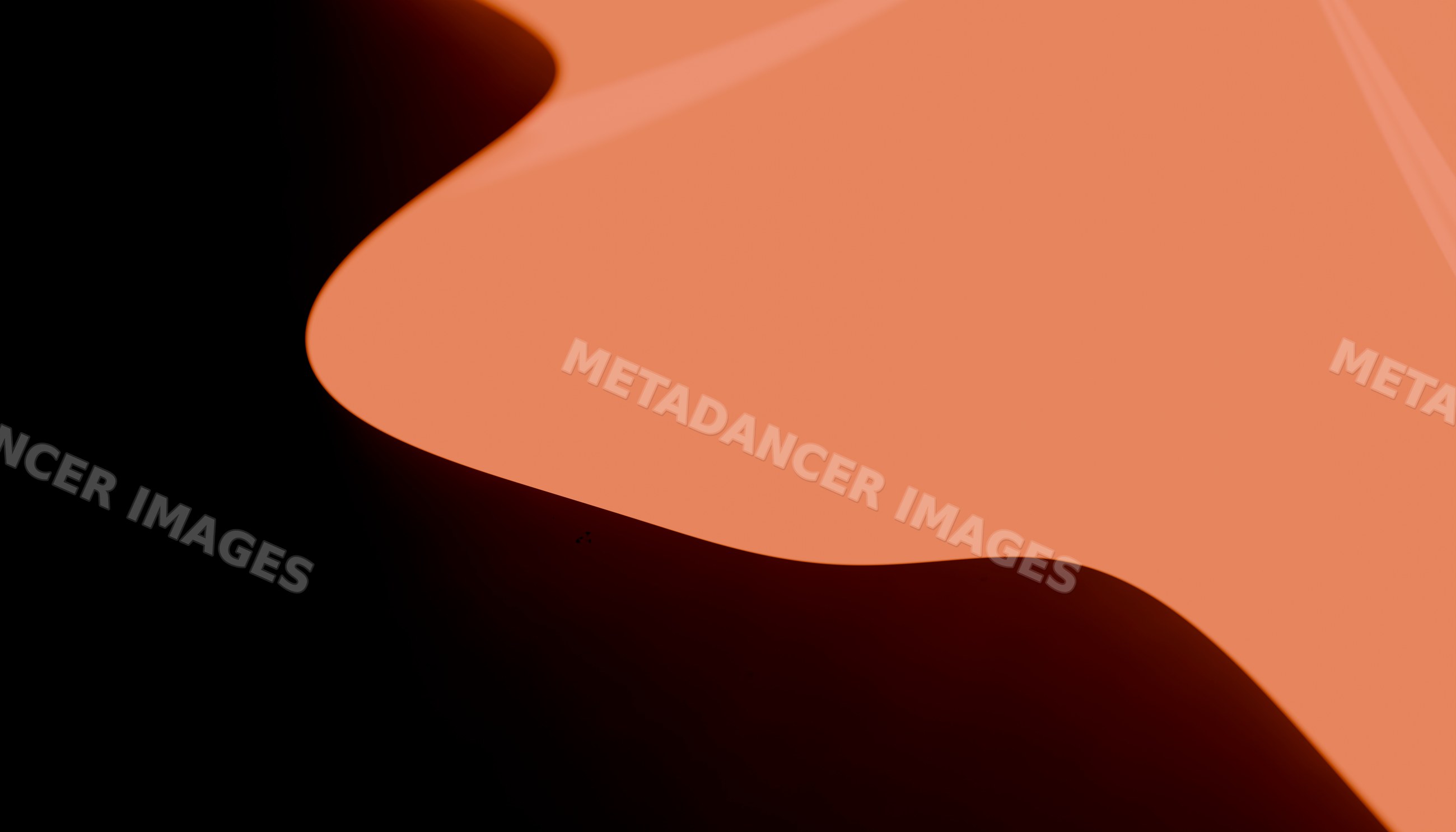 Abstract orange and Black wavy shapes with flowing curves