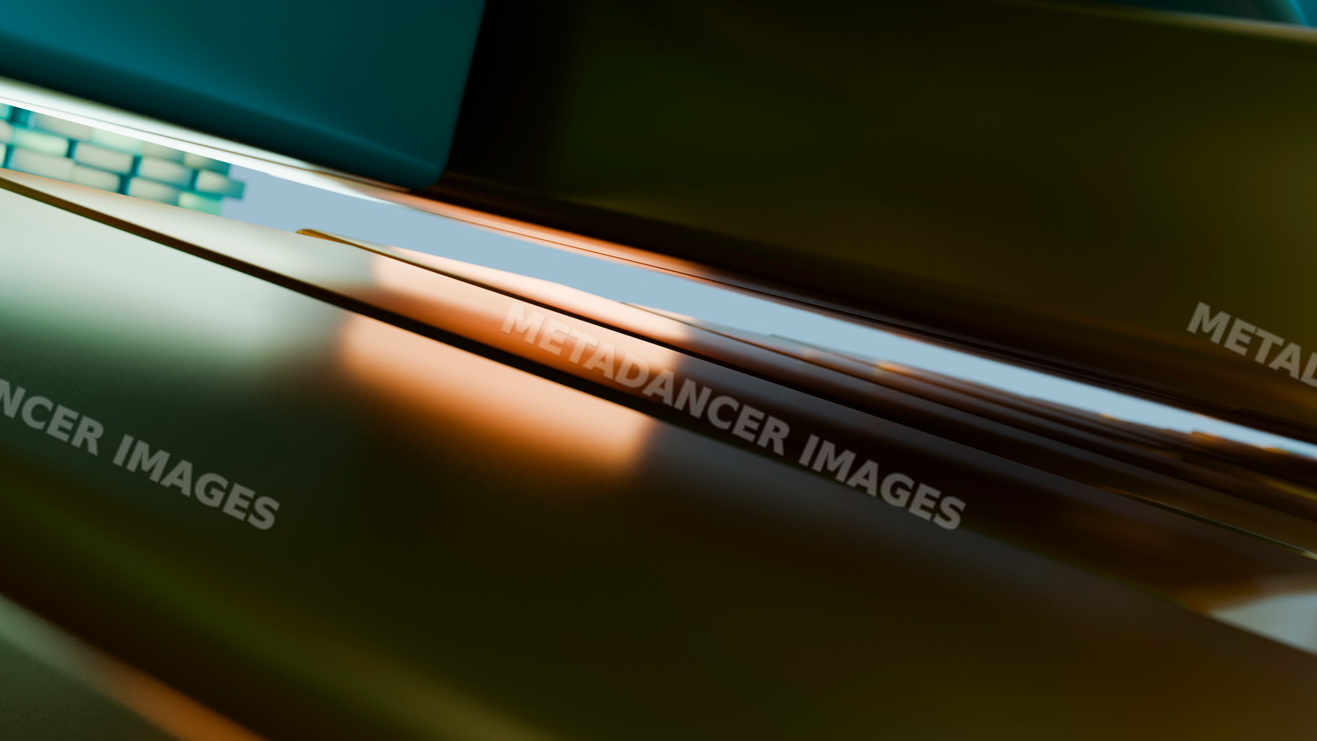 Abstract gold shiny reflective metallic strips illustration