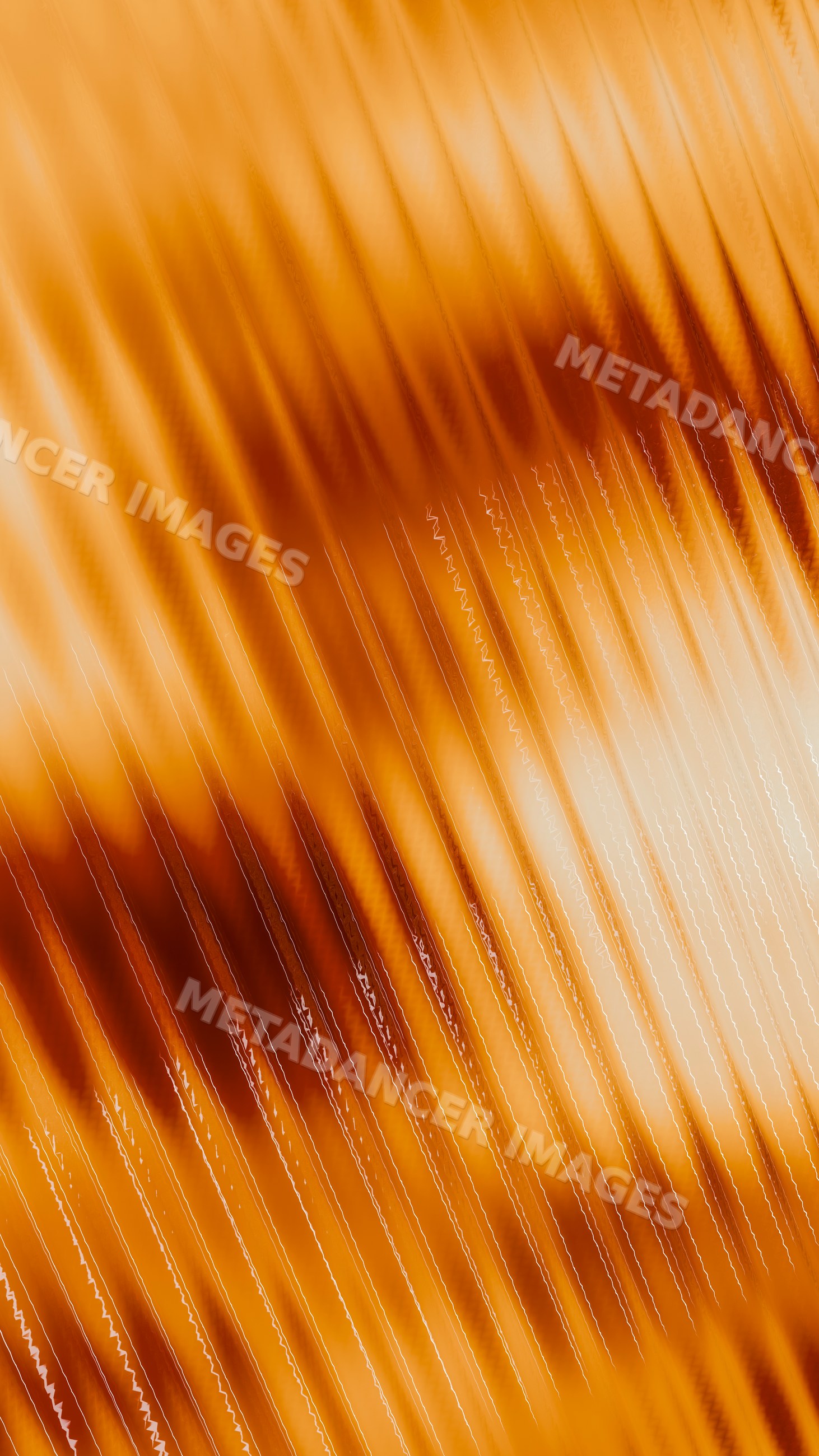 Abstract orange diagonal striped glossy pattern with light reflections