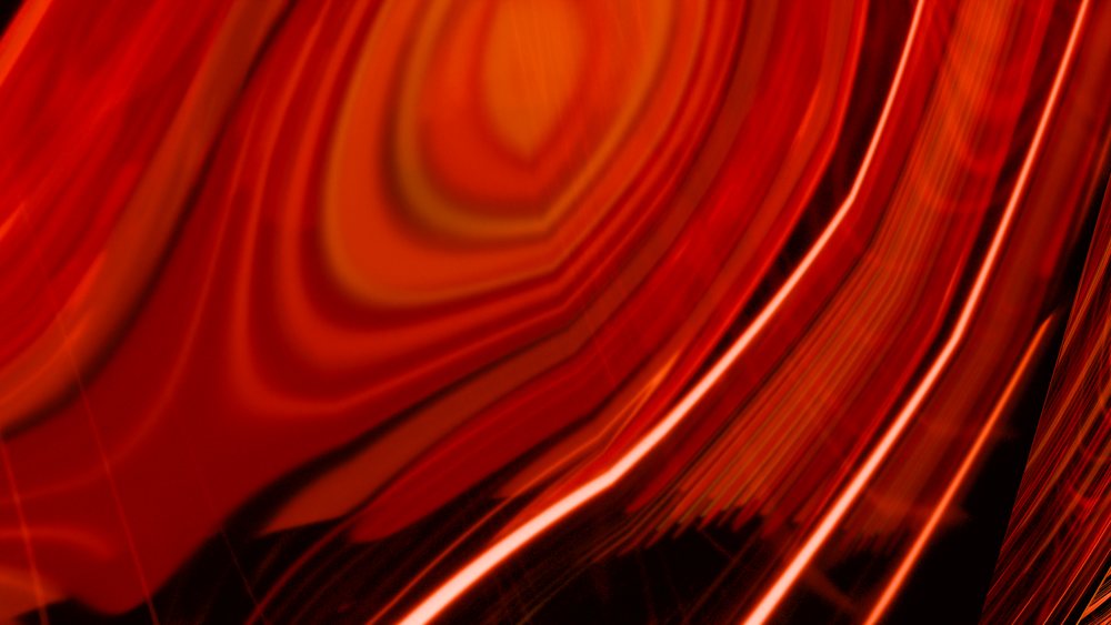 Abstract red and orange wavy stripe digital illustration