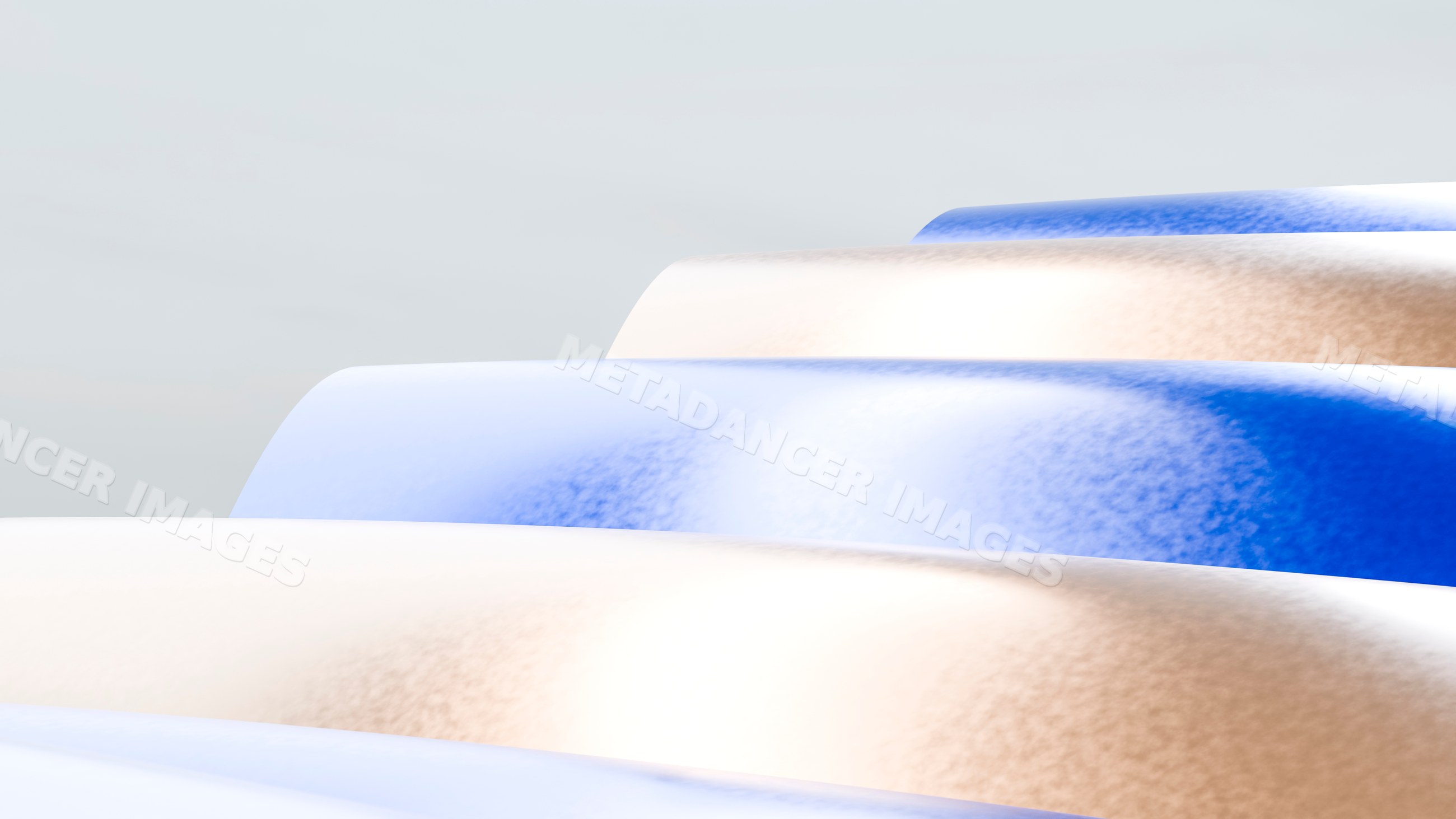 Curved smooth abstract shapes with blue and beige gradients