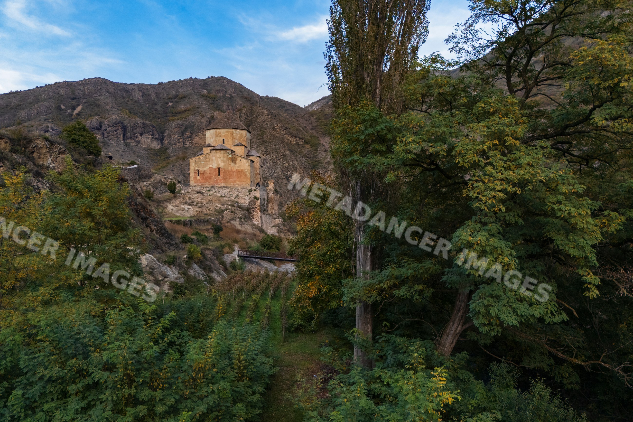 Ateni Sioni Church historic building on hillside near gori Georgia