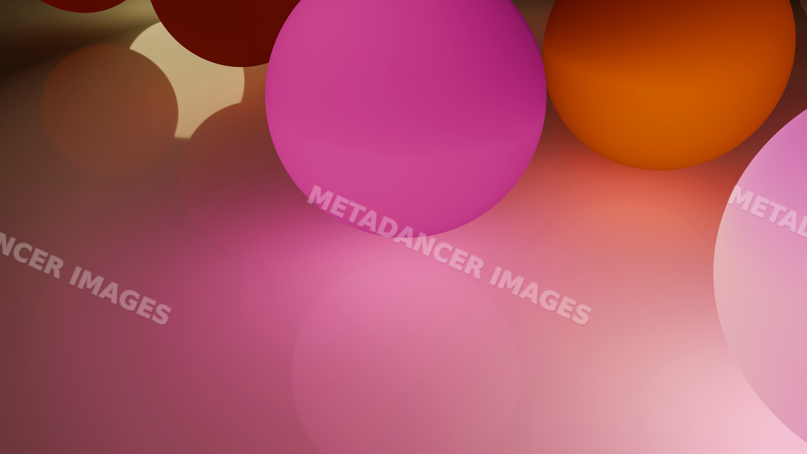 Abstract colorful spheres digital illustration with smooth gradients