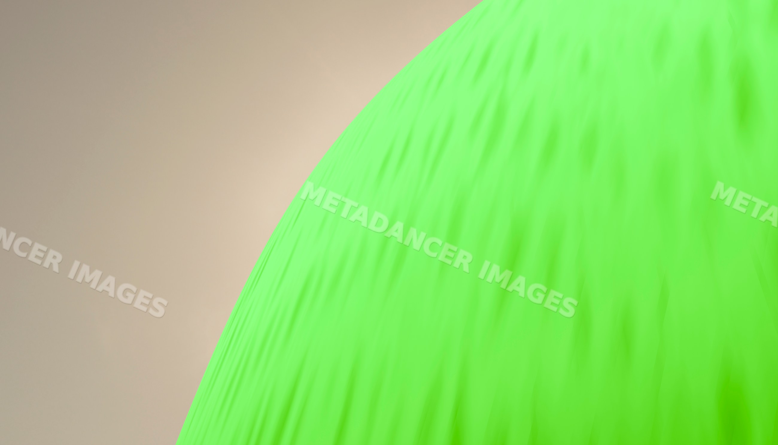 Close-up of a bright green inflated balloon