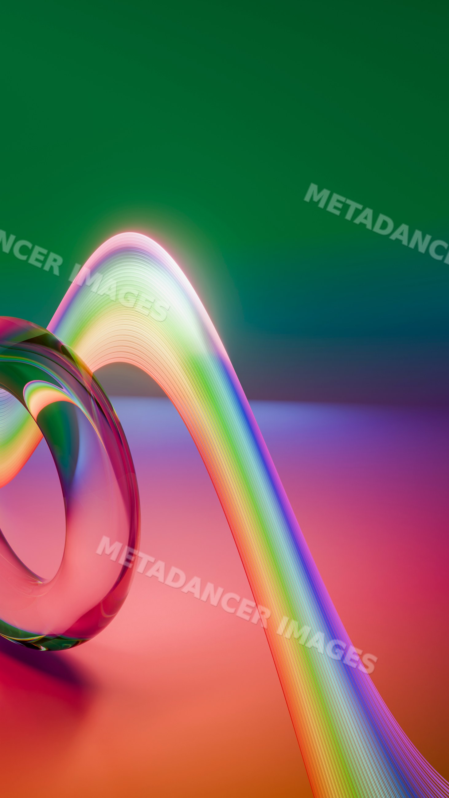 Colorful abstract rainbow loop digital illustration