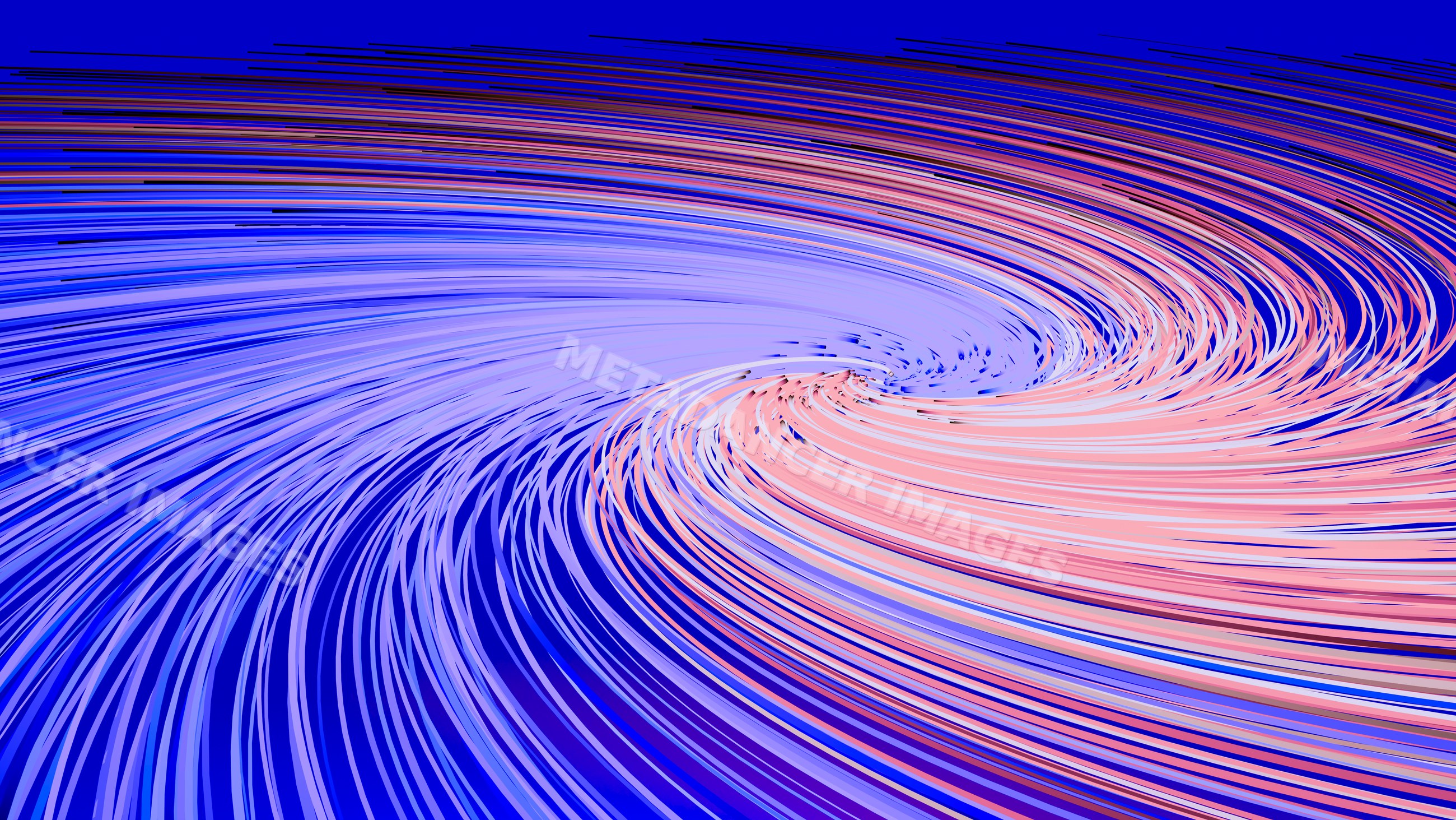 Digital abstract artwork with swirling blue and pink lines