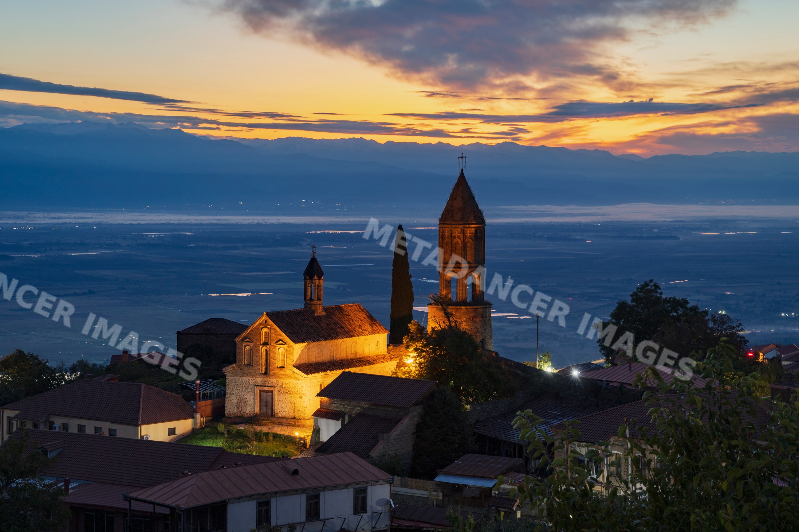 St George's Church at Dawn in sighnaghi, Georgia
