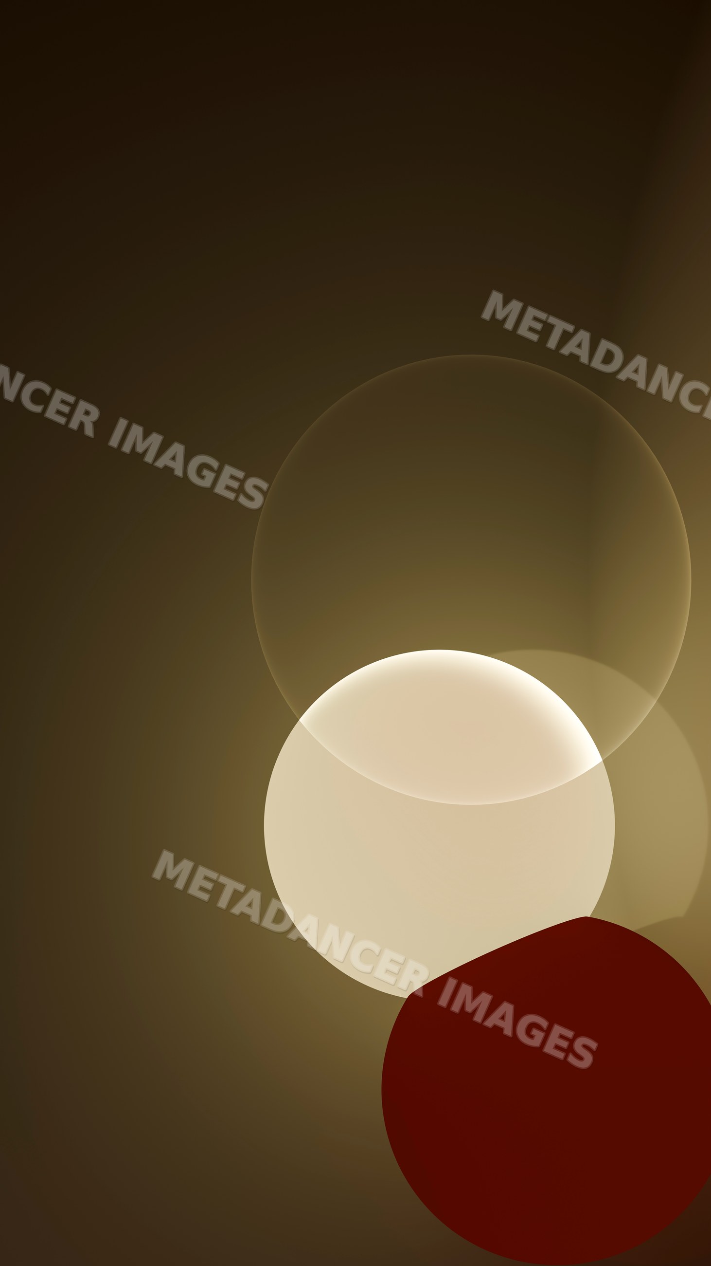 Abstract digital illustration with overlapping beige and brown circles