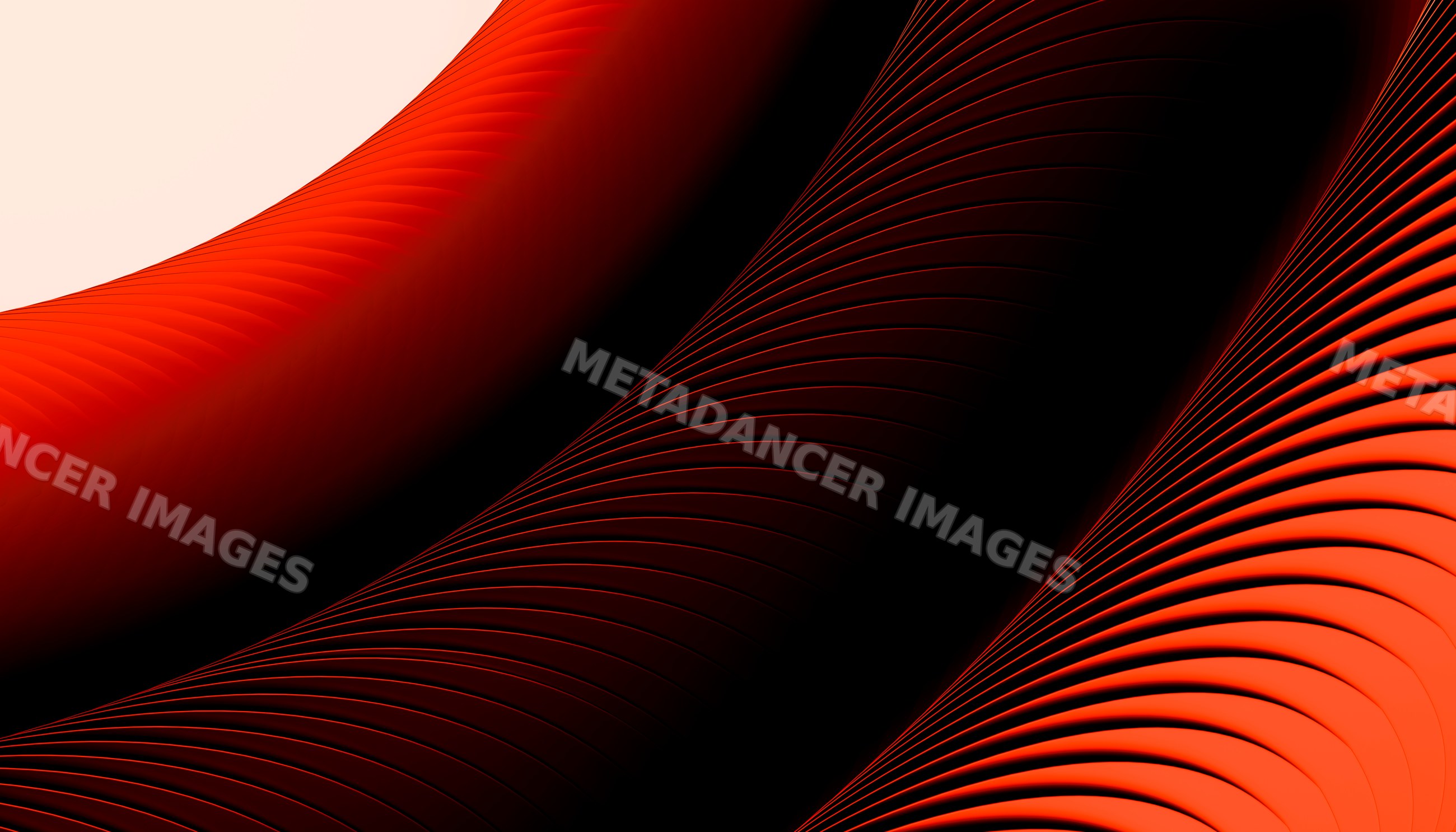 Abstract red and black curved waves with smooth flowing patterns