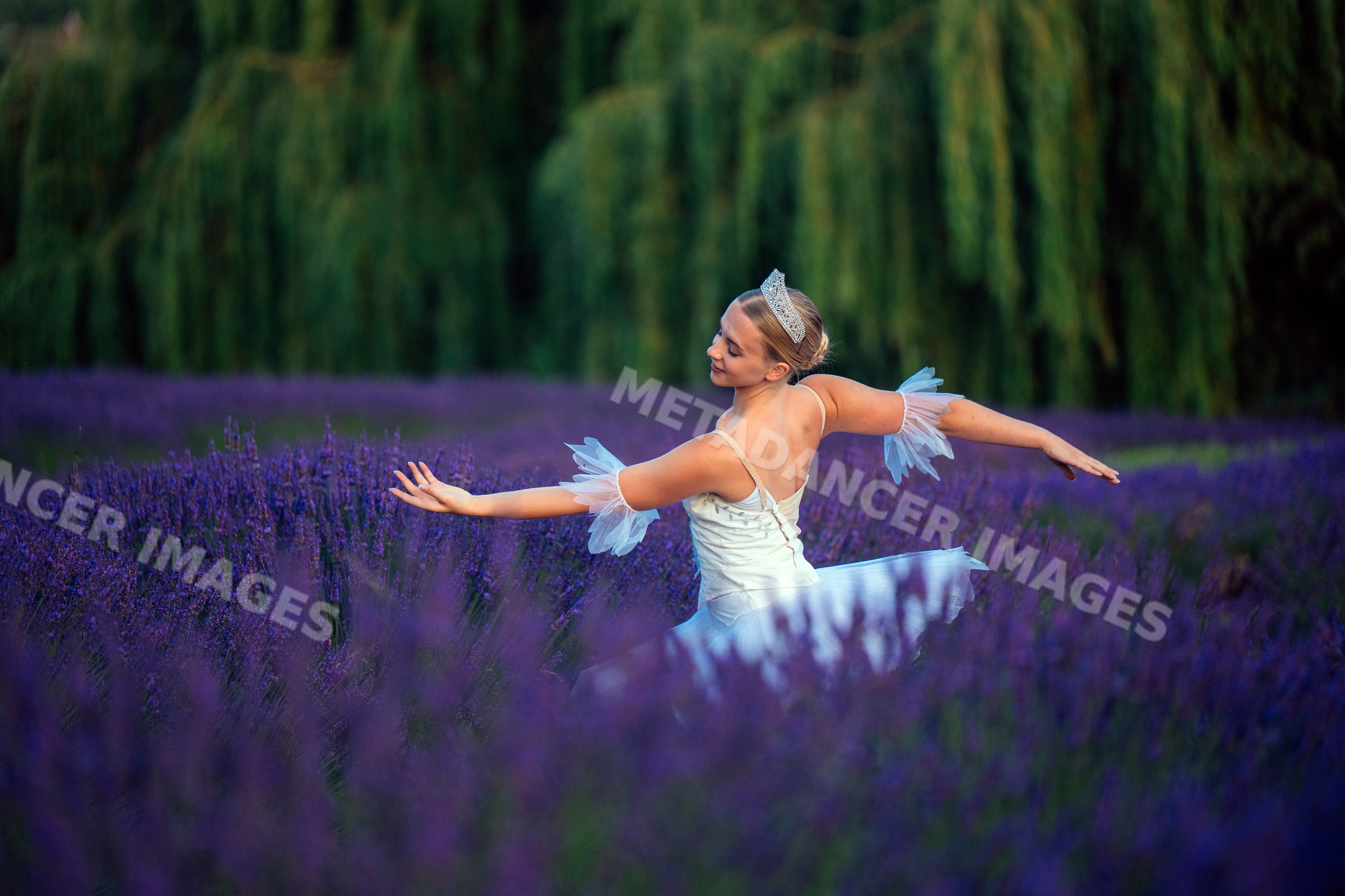 A ballet white dancer performs gracefully