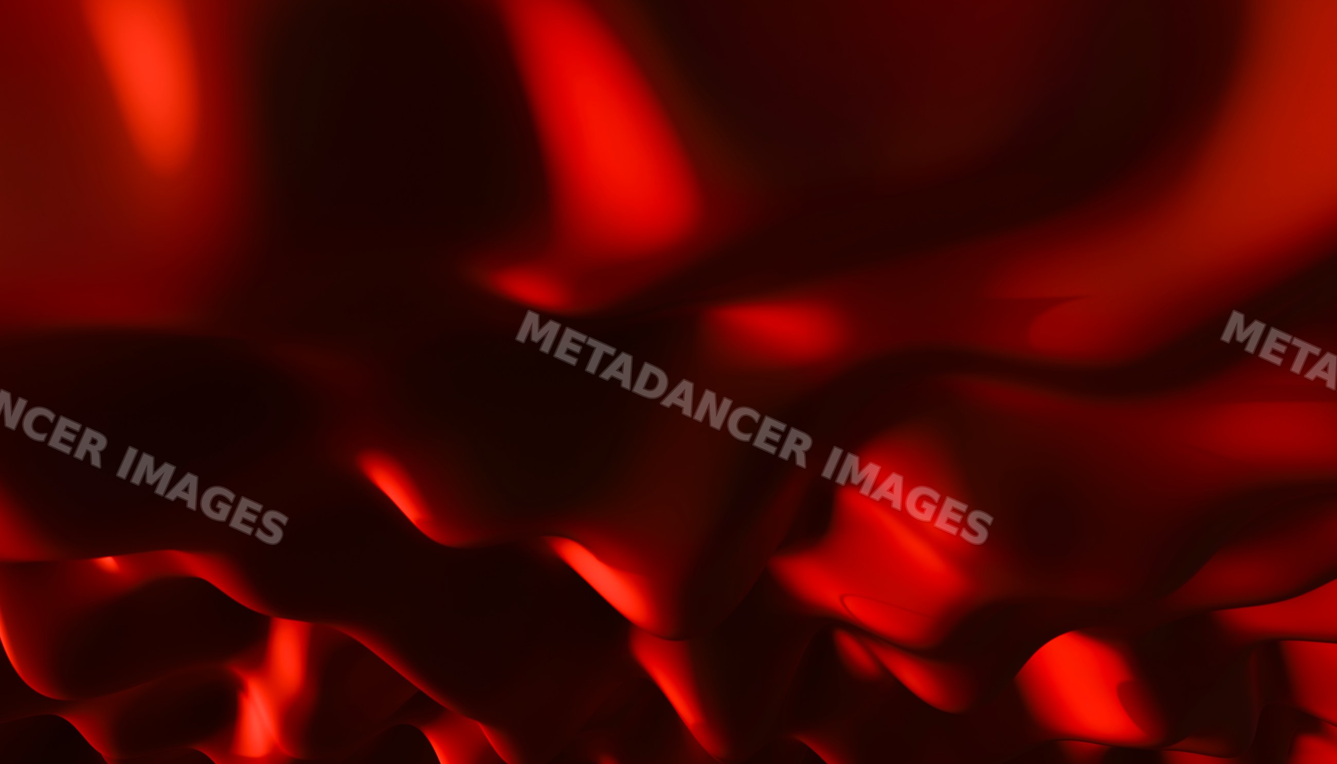 Abstract smooth red undulating waves with glossy fluid texture