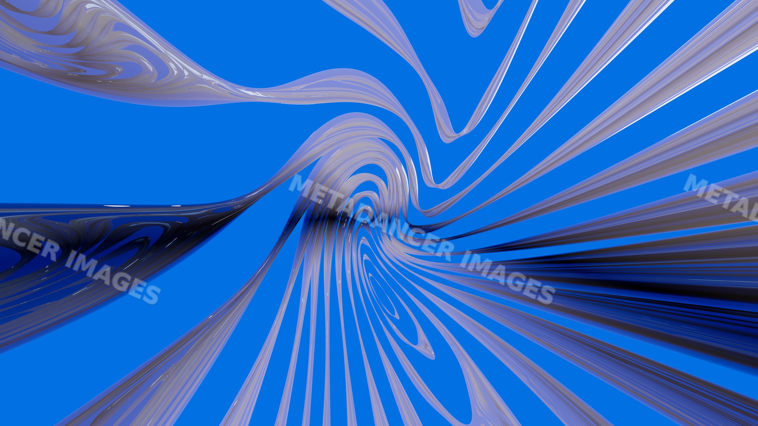 Abstract digital illustration of flowing swirls and wavy lines