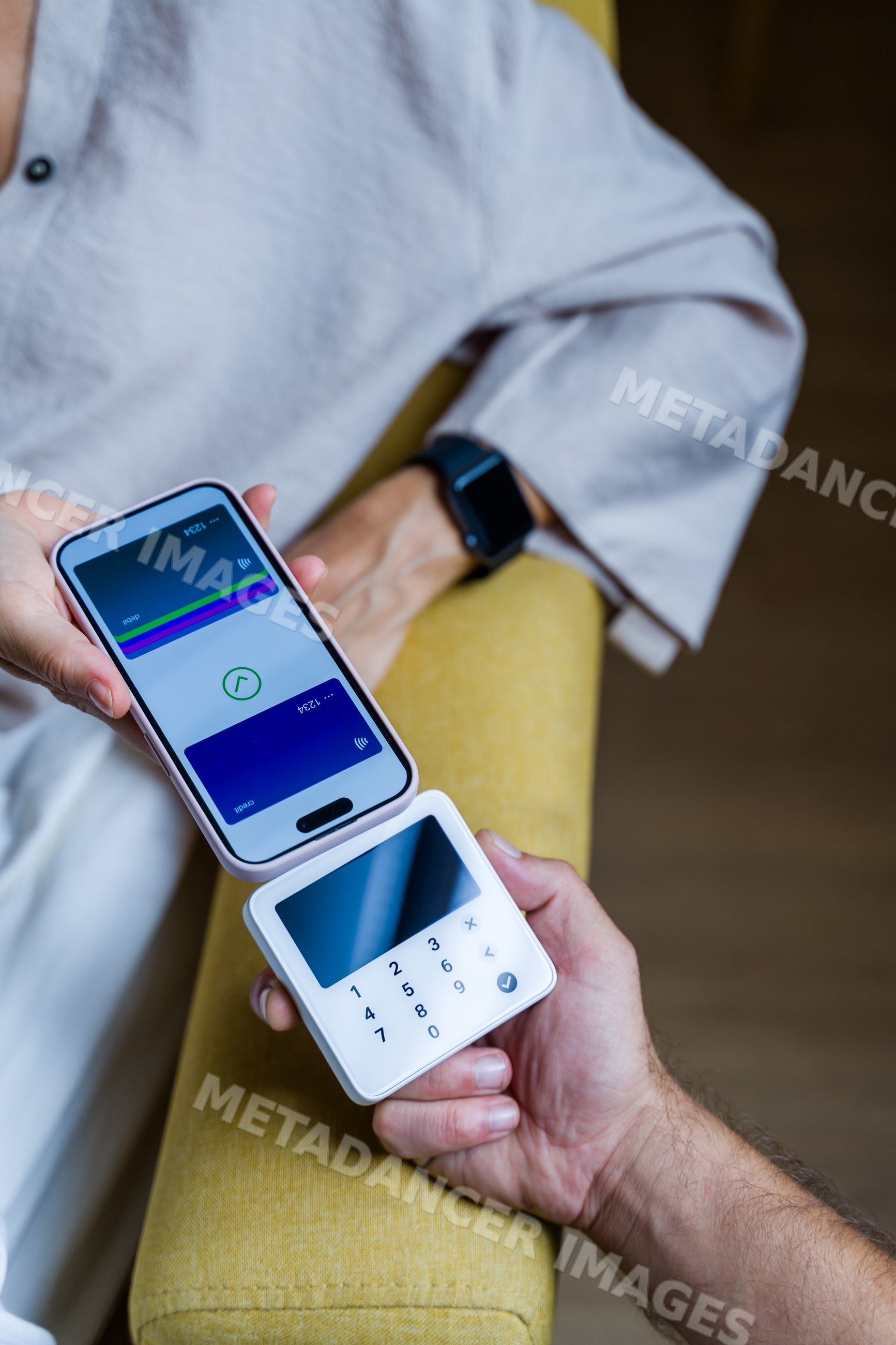Contactless payment using smartphone nfc and digital terminal