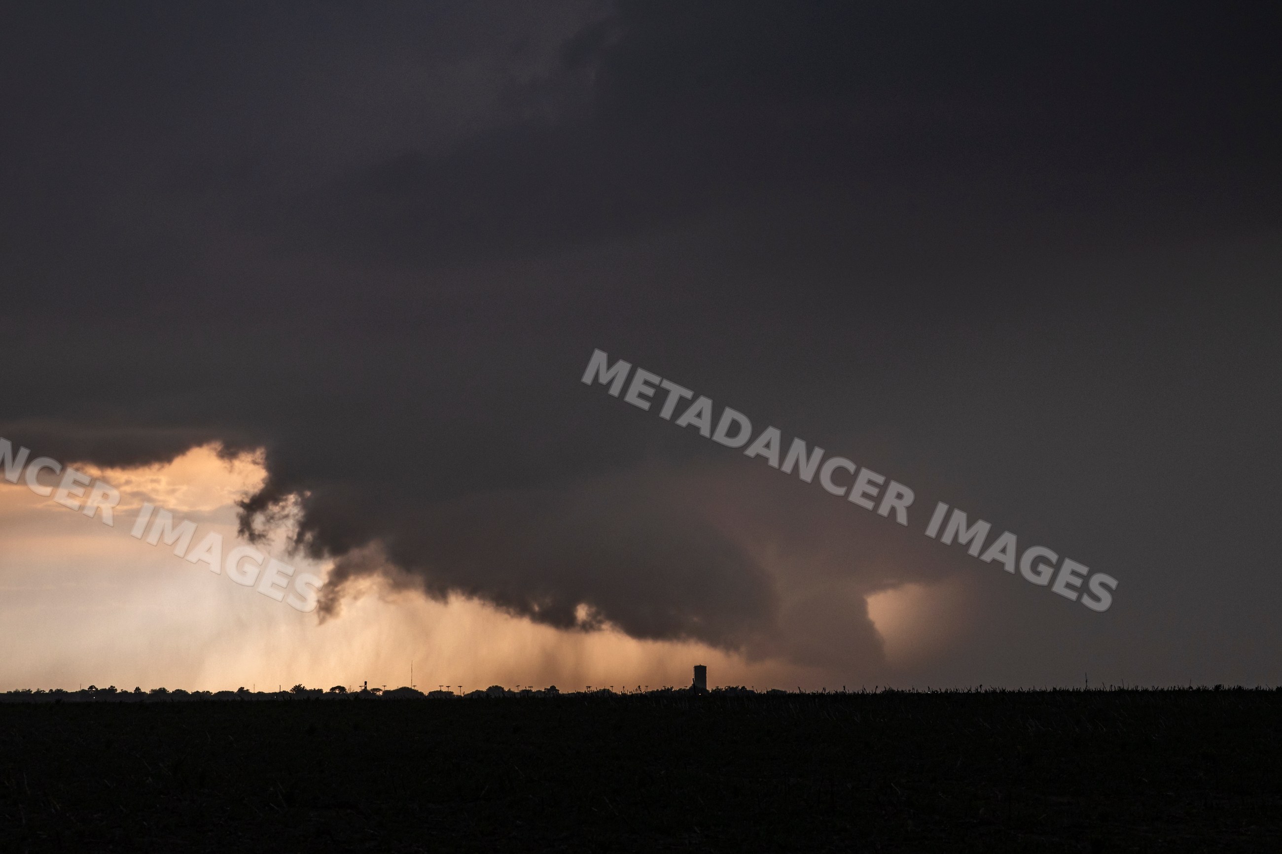 Storm cloud with rain shaft near eads, colorado