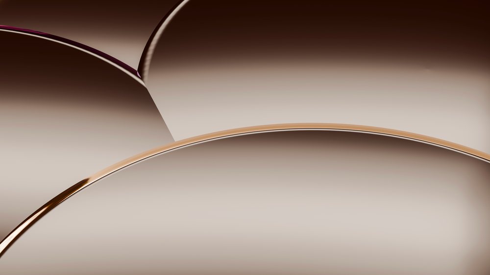 Abstract smooth brown curved shapes with soft gradient and shadows