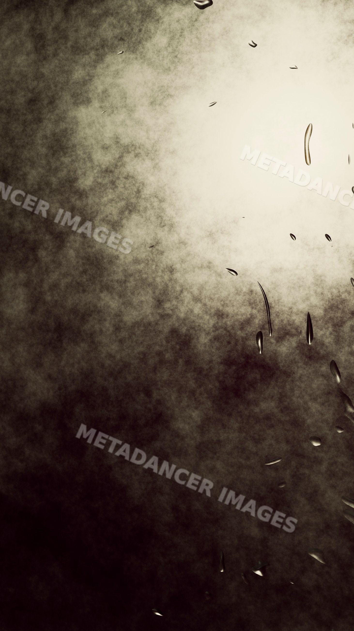 Dark abstract background with foggy texture and illuminated water