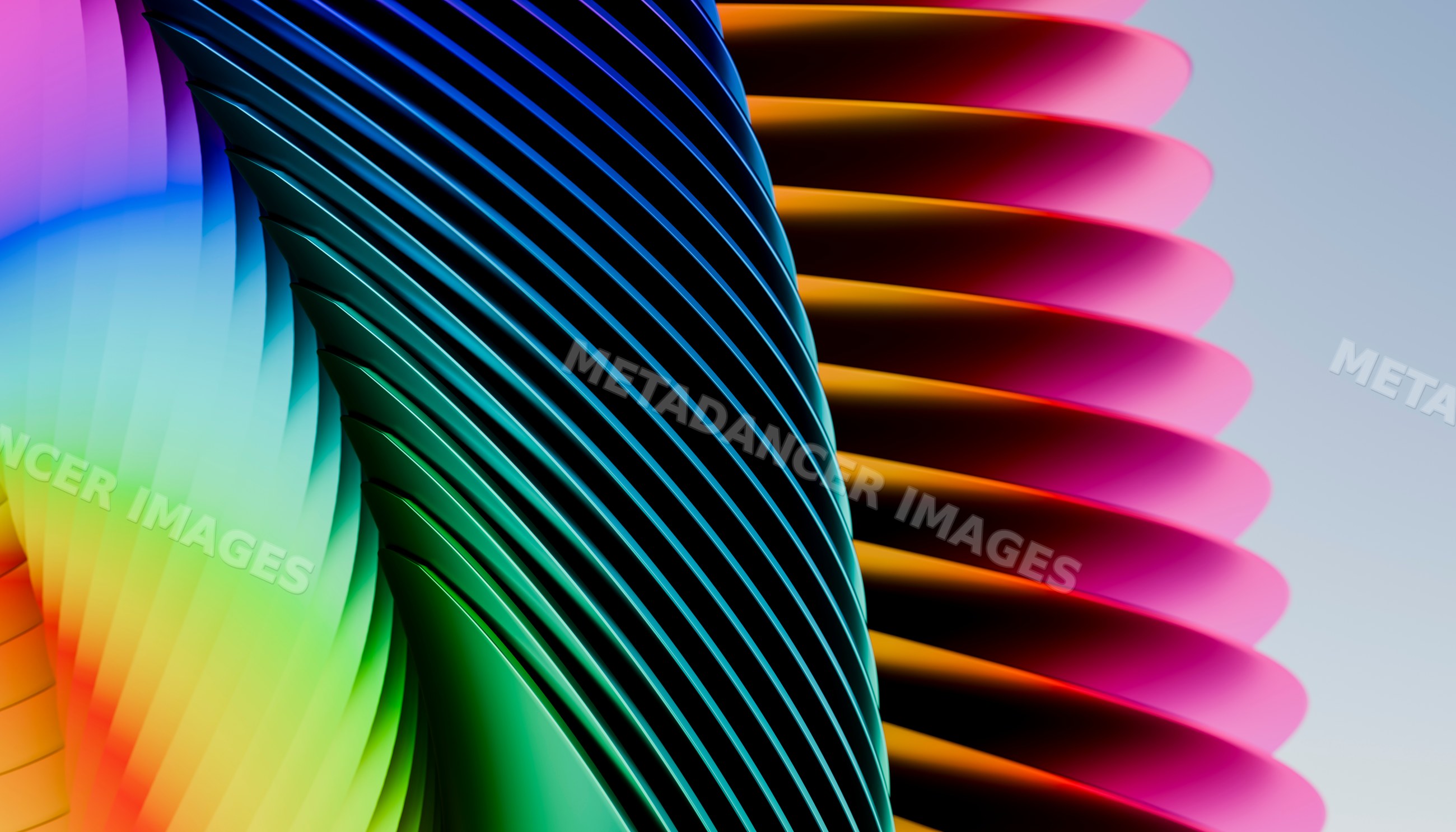Colorful abstract design with vibrant curved lines and smooth