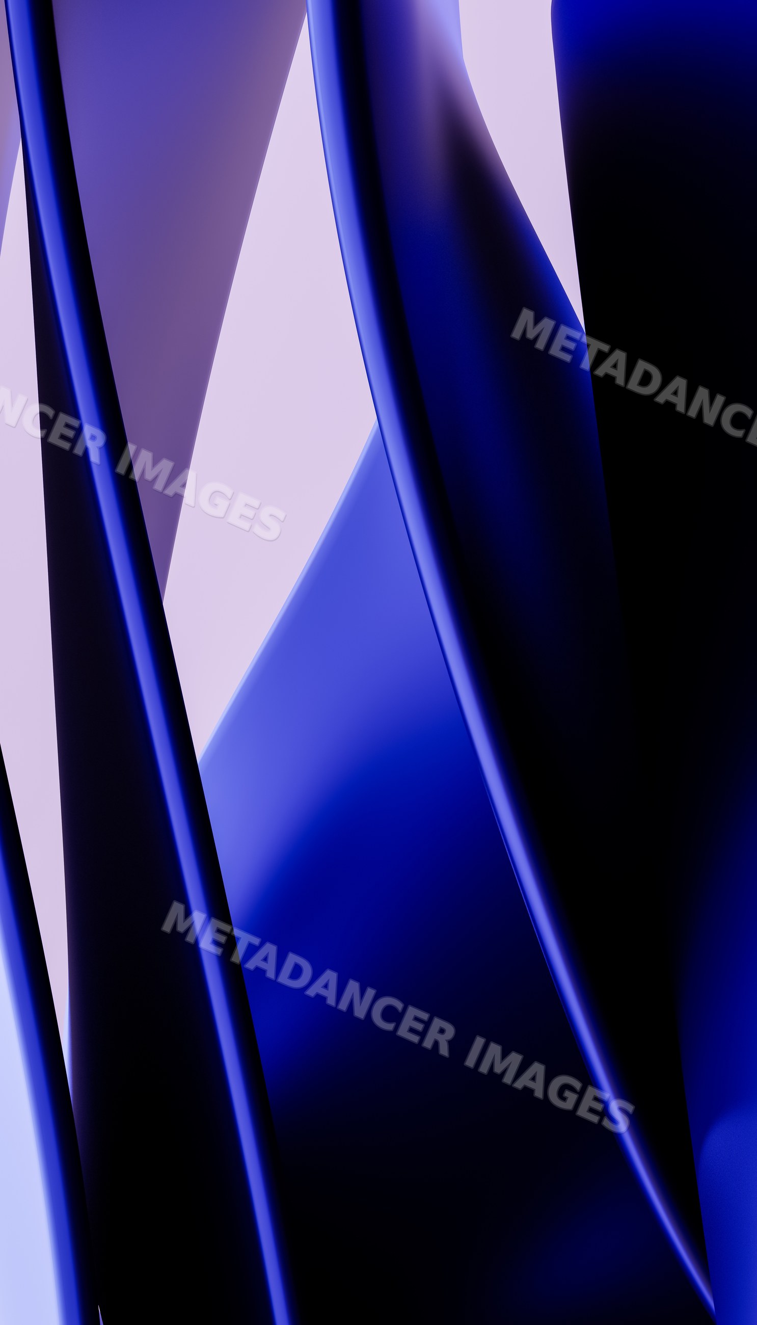 Abstract digital art with blue and purple flowing shapes