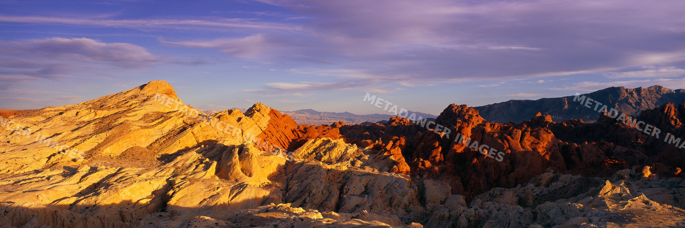 Scenic view of red sandstone rock formations nevada