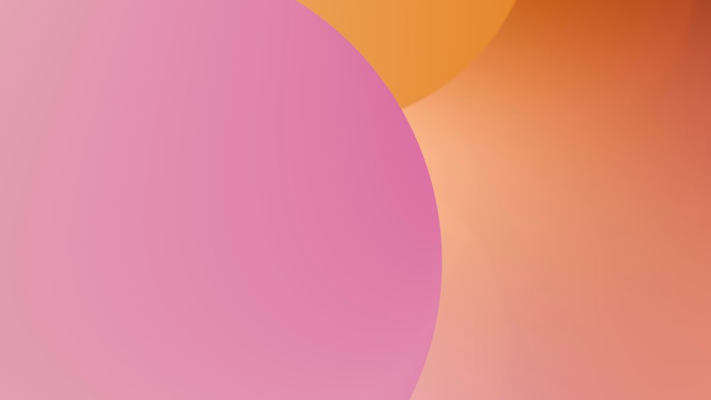 Abstract digital illustration with overlapping orange and pink circles
