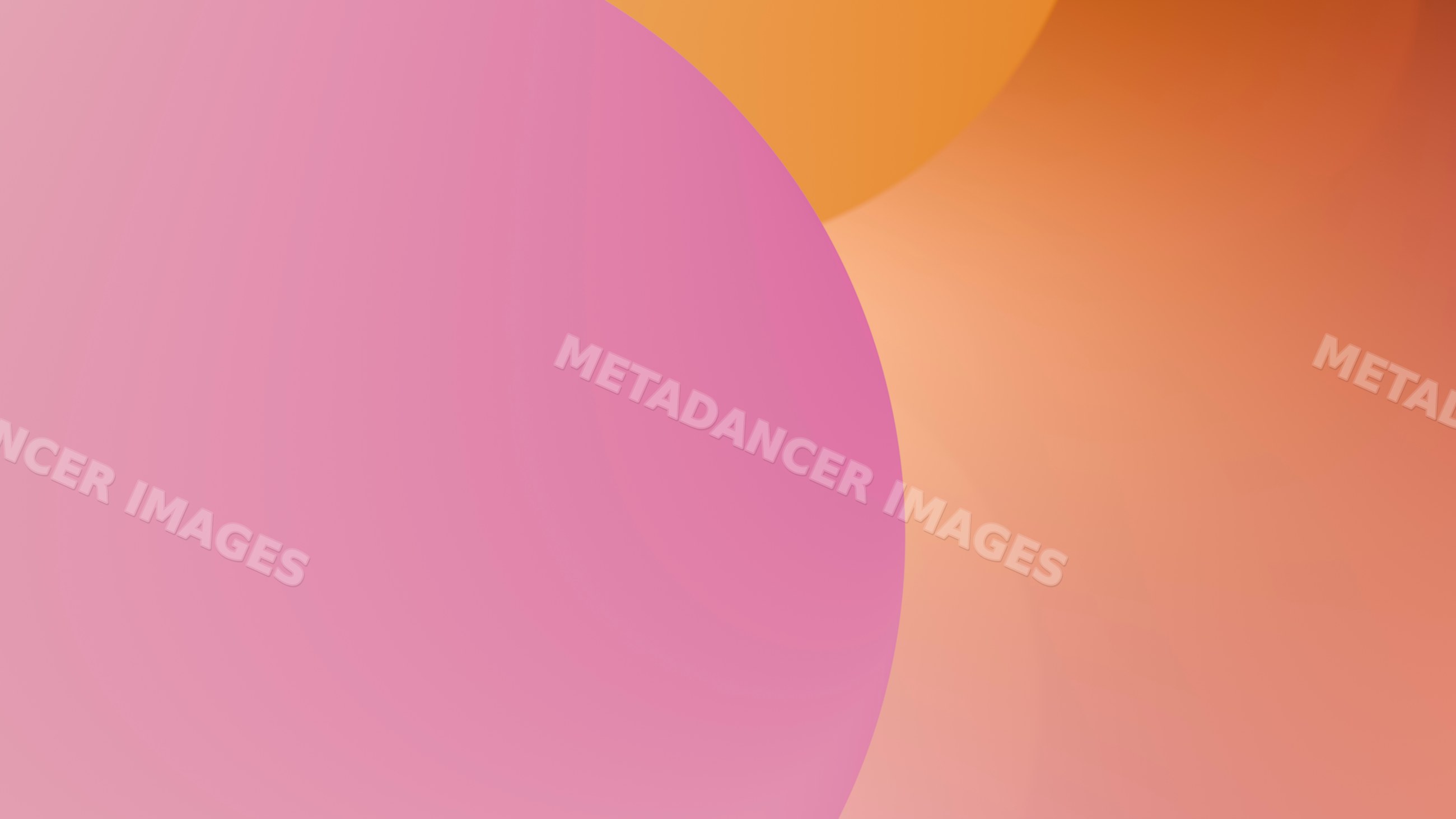 Abstract digital illustration with overlapping orange and pink circles