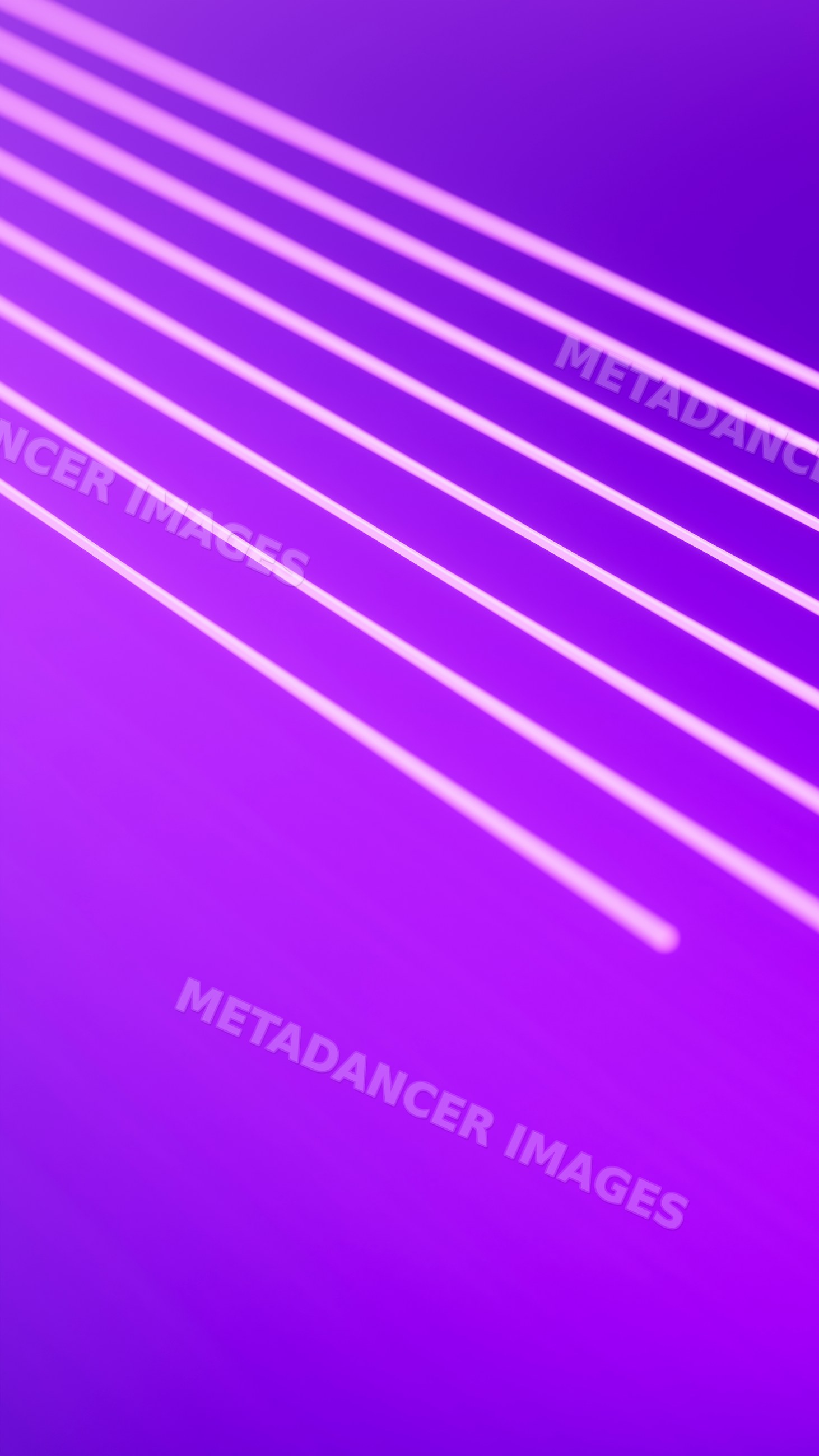 Parallel glowing lines with shadow on purple gradient background