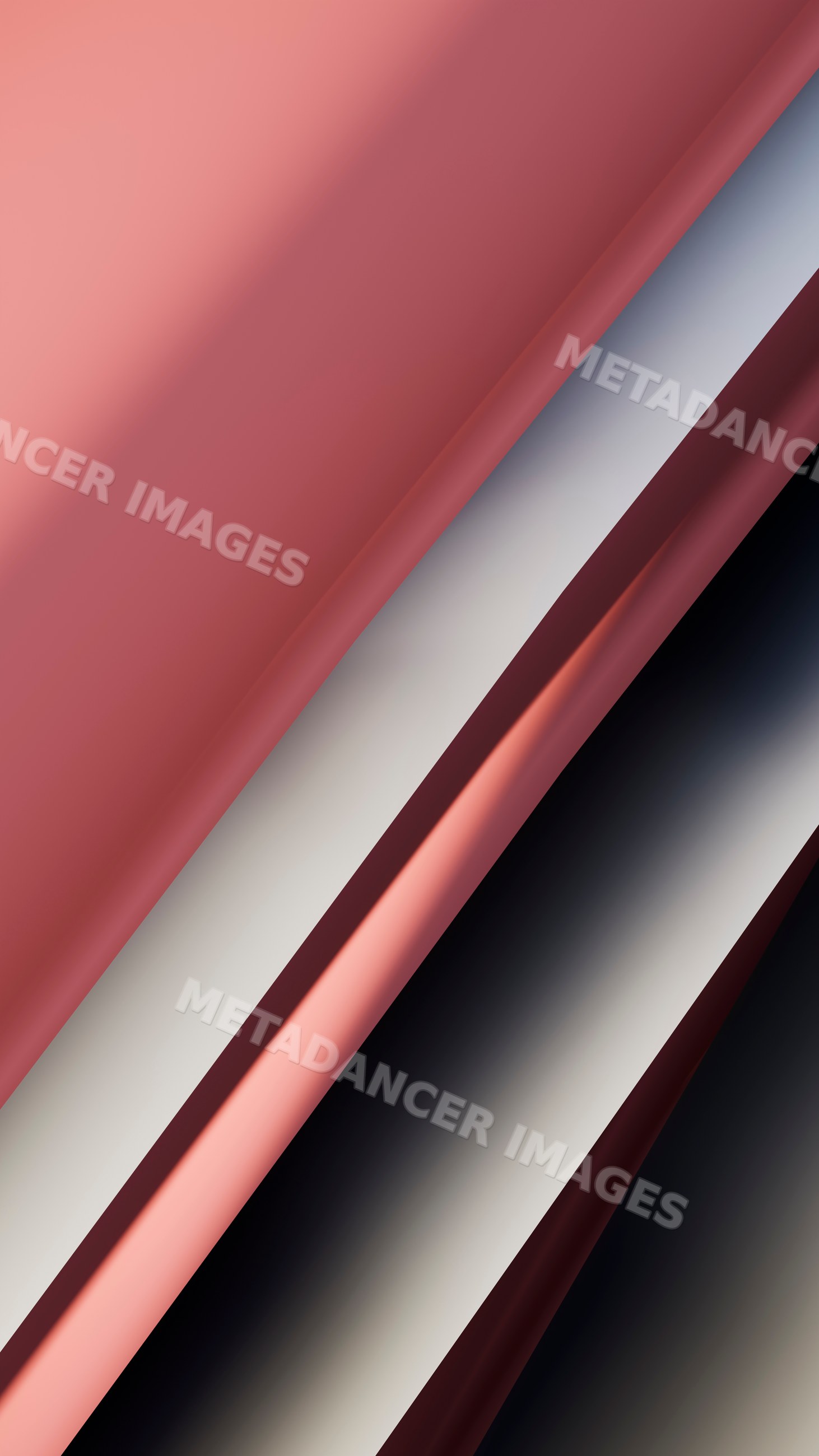 Folded pink, white, and Black fabric with diagonal smooth folds