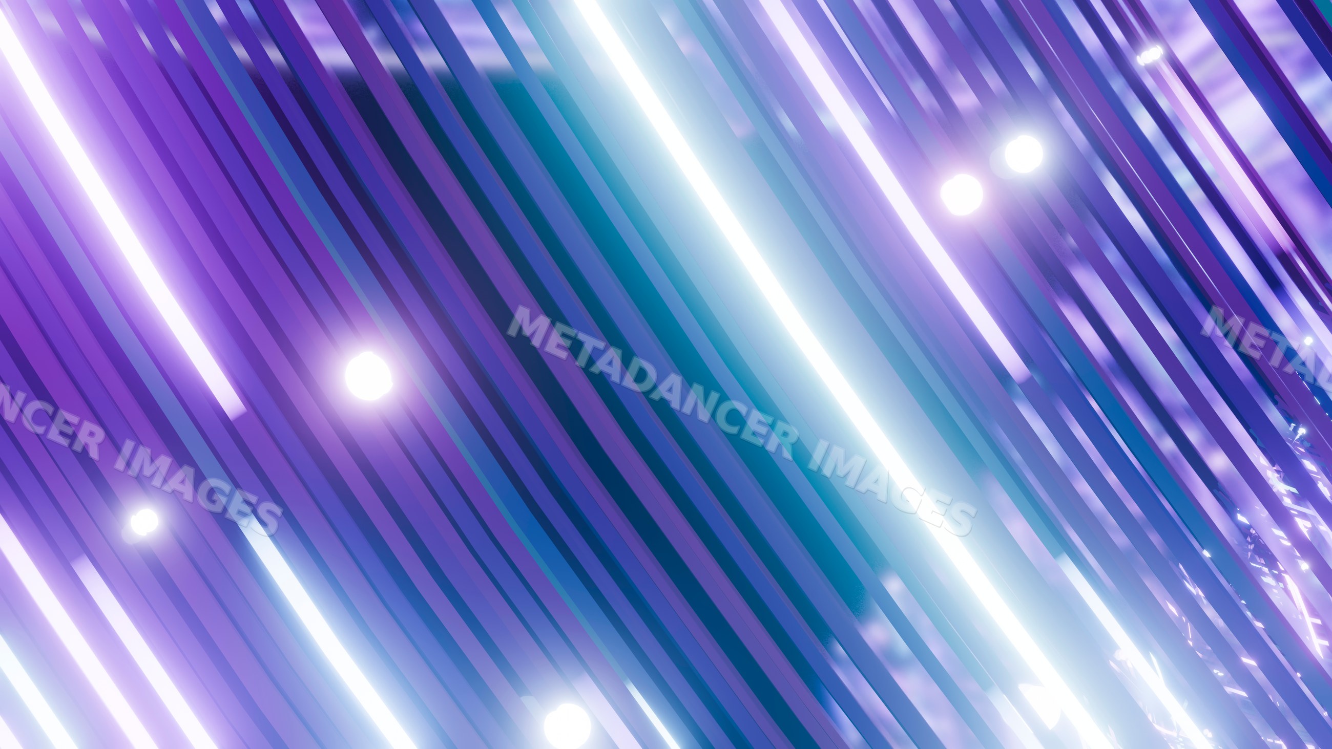 Abstract digital illustration of glowing purple and blue striped lines