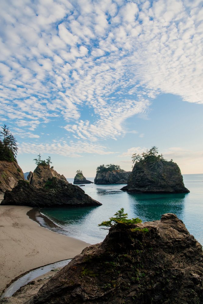 Rock formations and ocean view