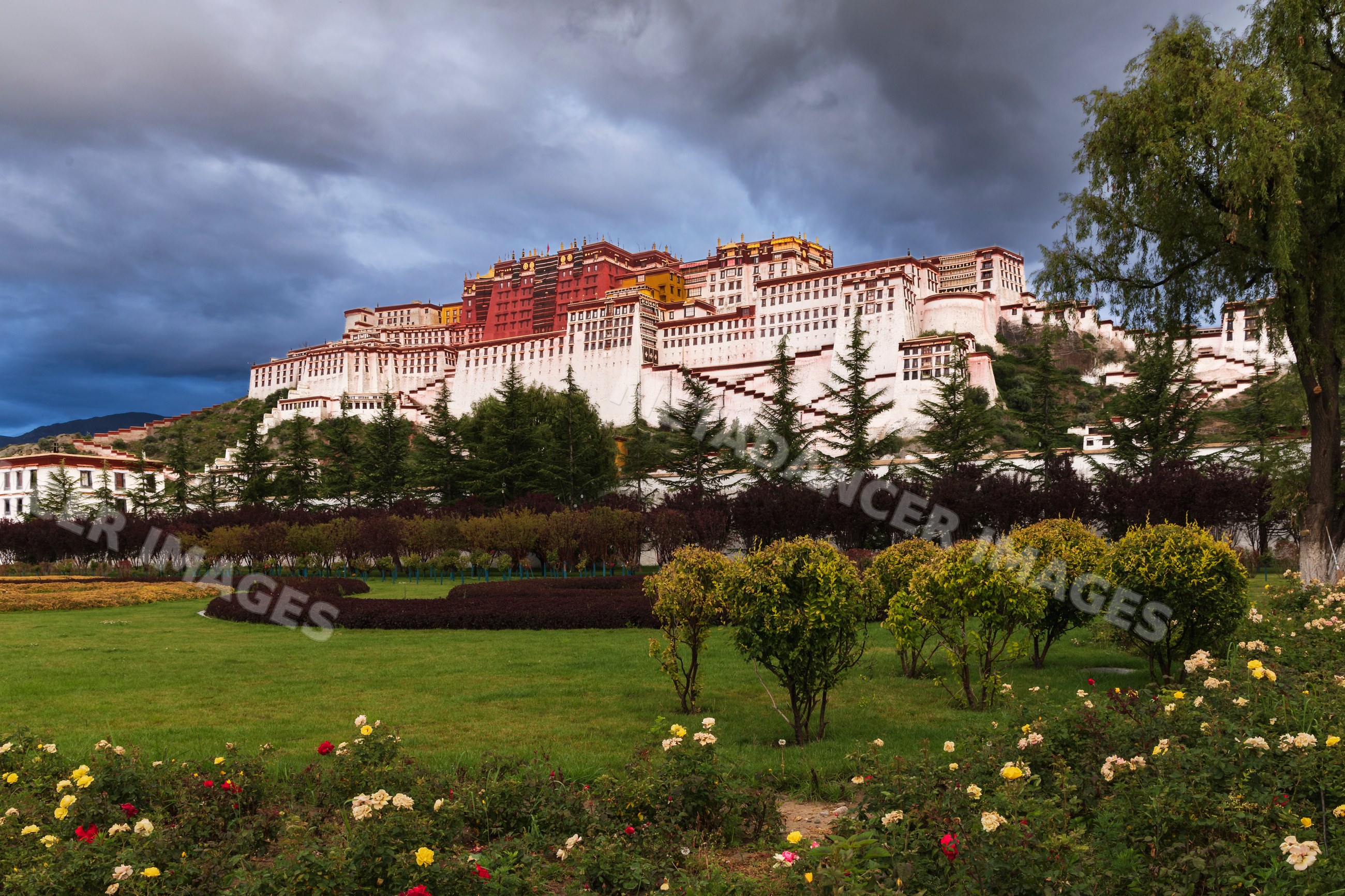 Potala palace at Sunrise in lhasa, autonomous region of tibet
