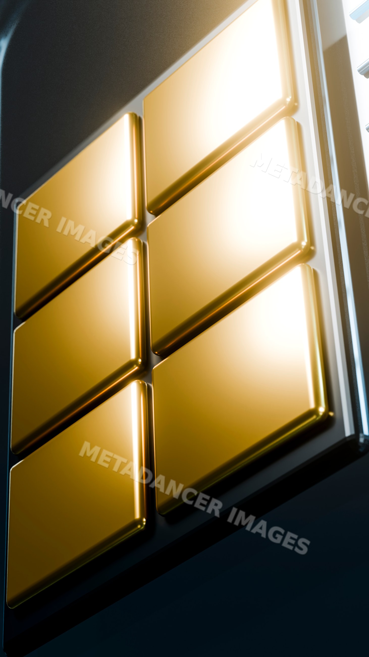 Closeup of stacked gold bars representing wealth and investment
