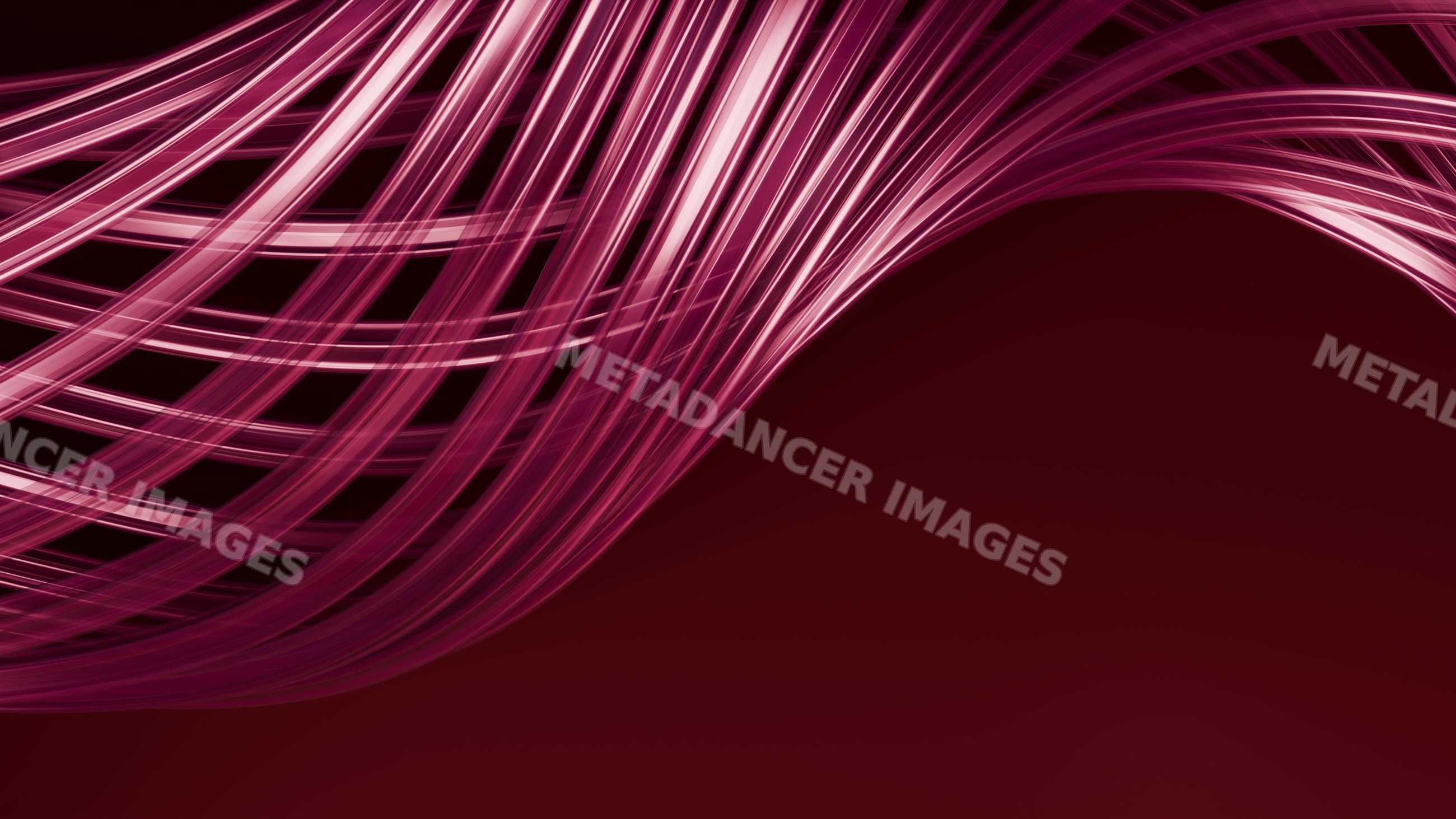 Abstract flowing pink strands over dark red background with dynamic