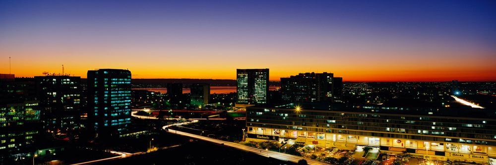 Brasilia skyline illuminated