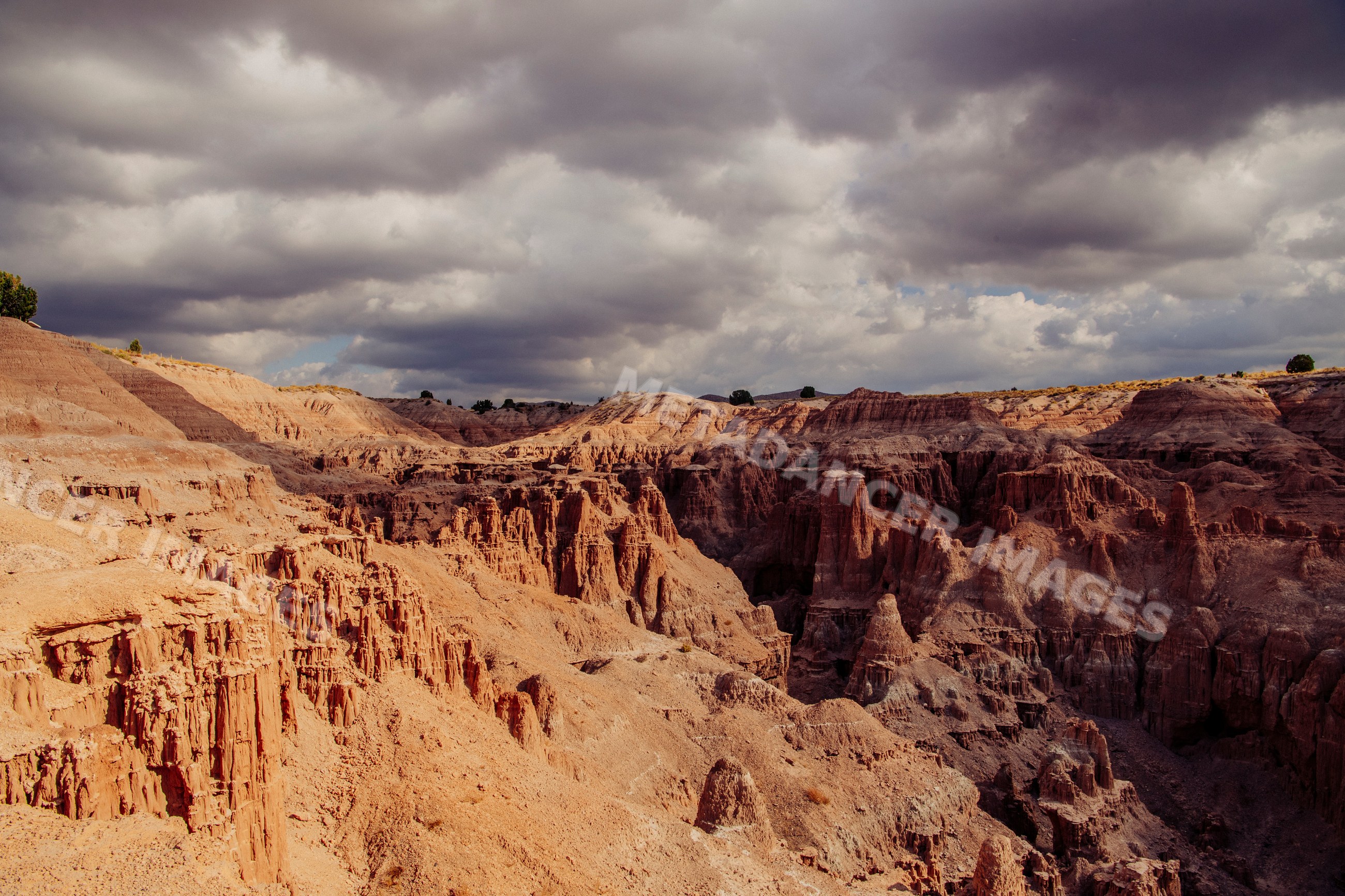Sandstone rock formations and canyons
