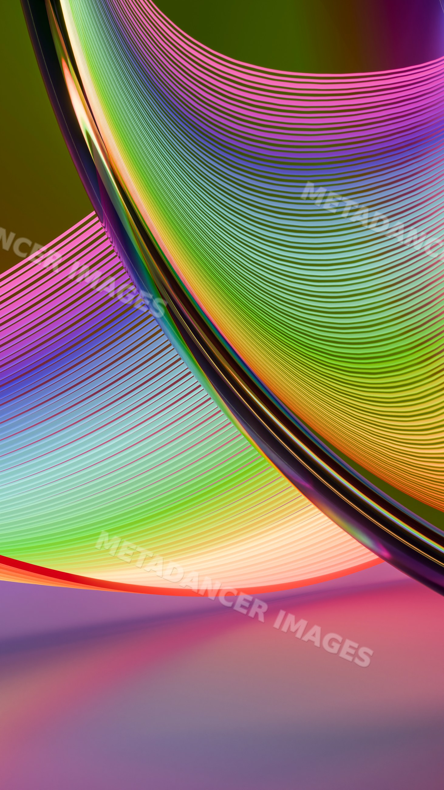 Abstract colorful curved lines digital illustration background