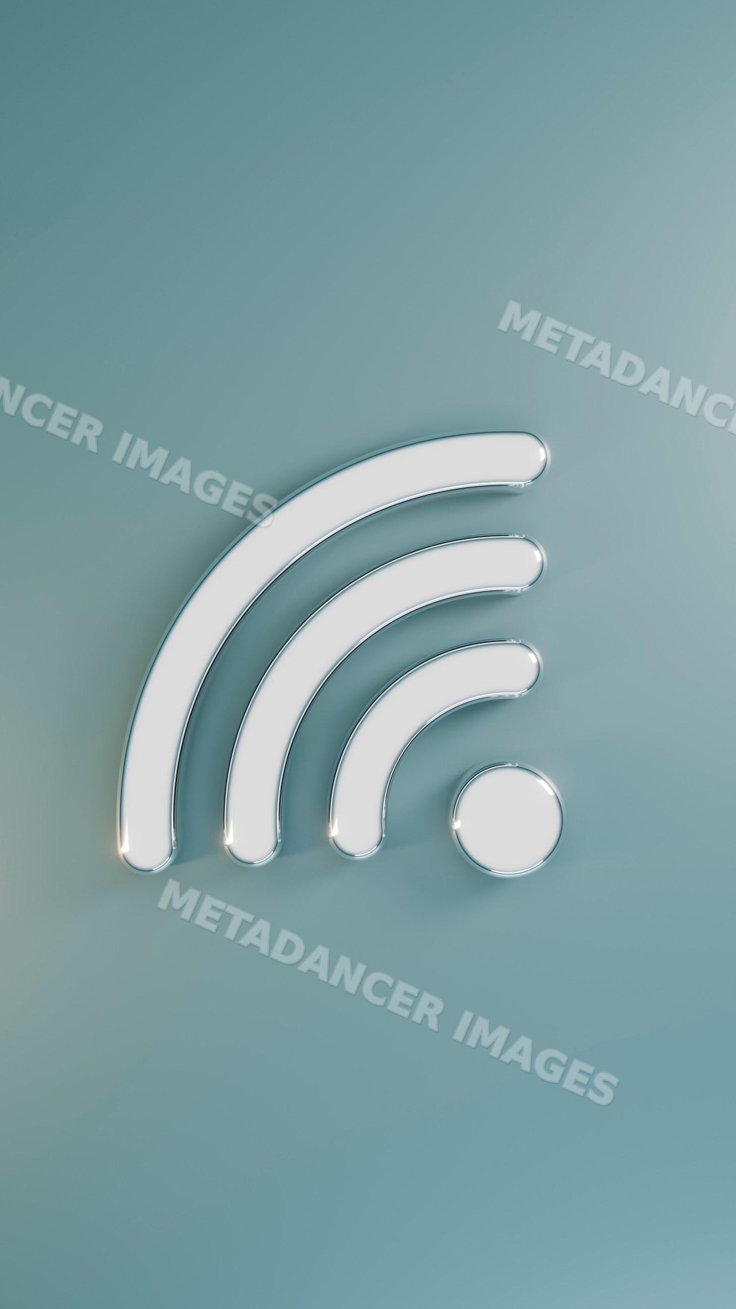 Wifi symbol representing wireless internet connectivity