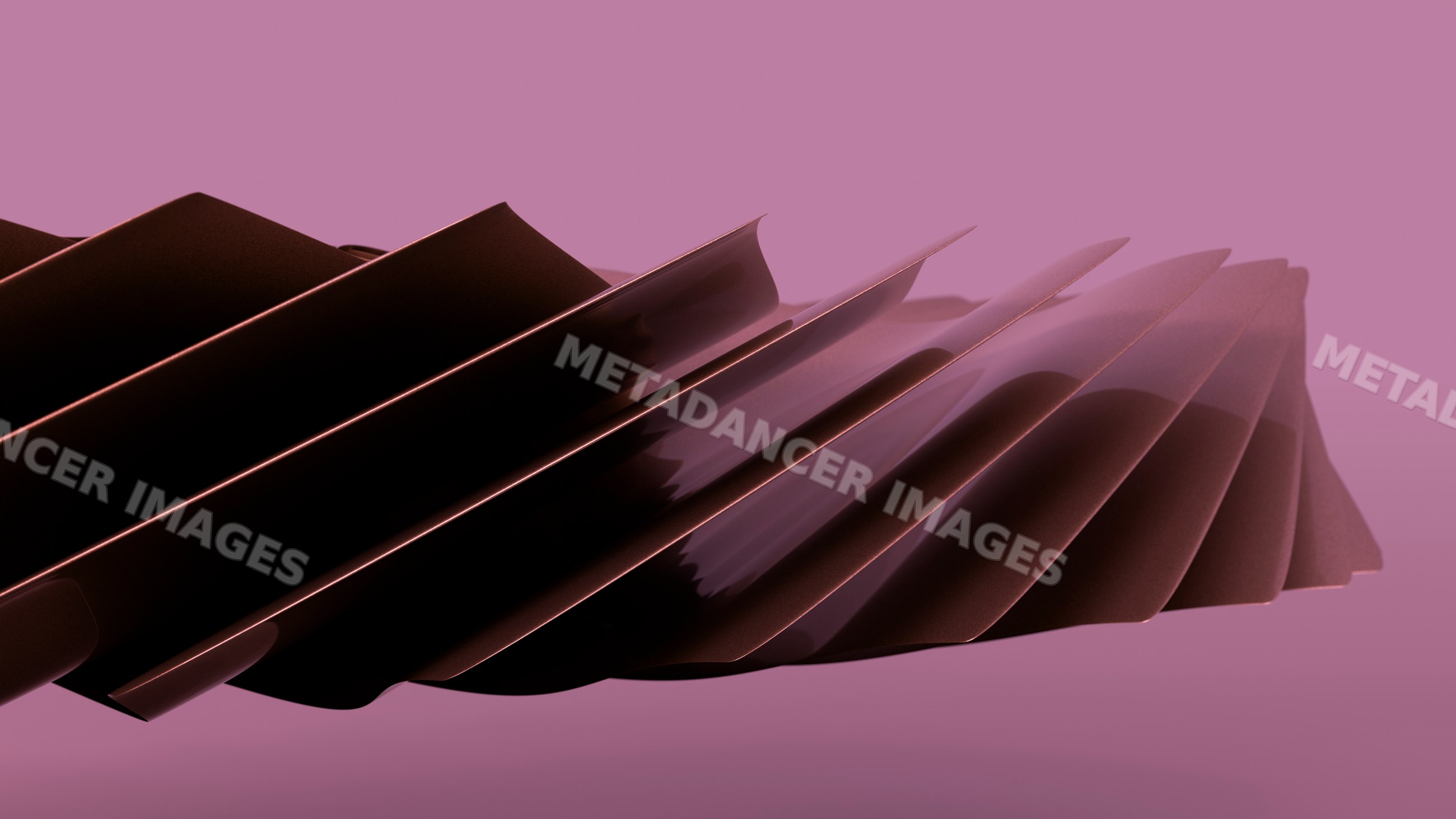 Abstract spiral brown digital illustration with fluid curves