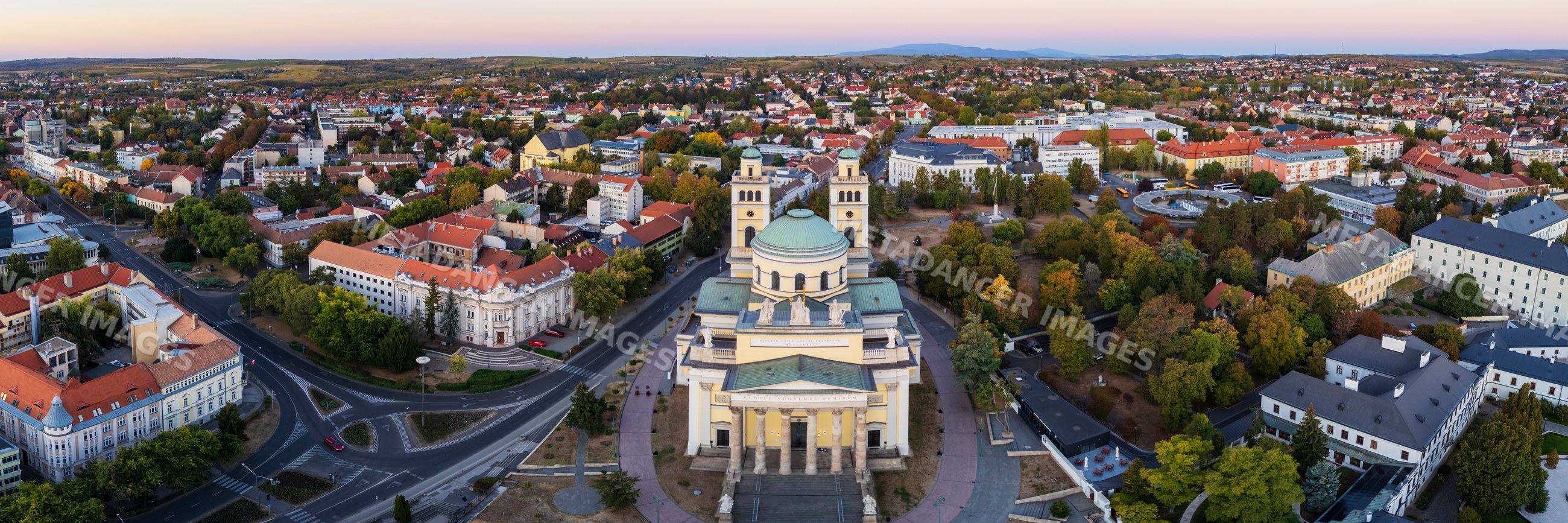 Cathedral basilica of st john the apostle at Dawn in Eger