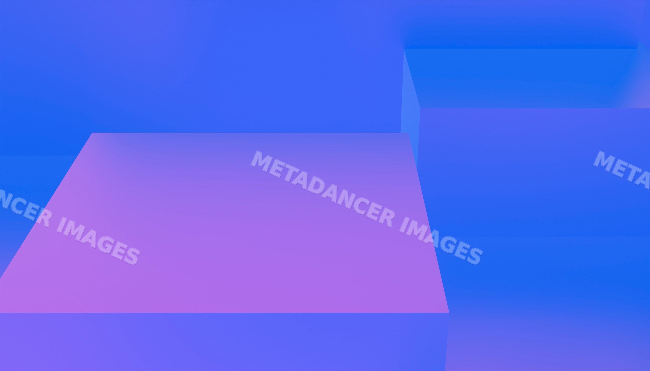 Abstract geometric blue and purple shapes in minimalist digital art