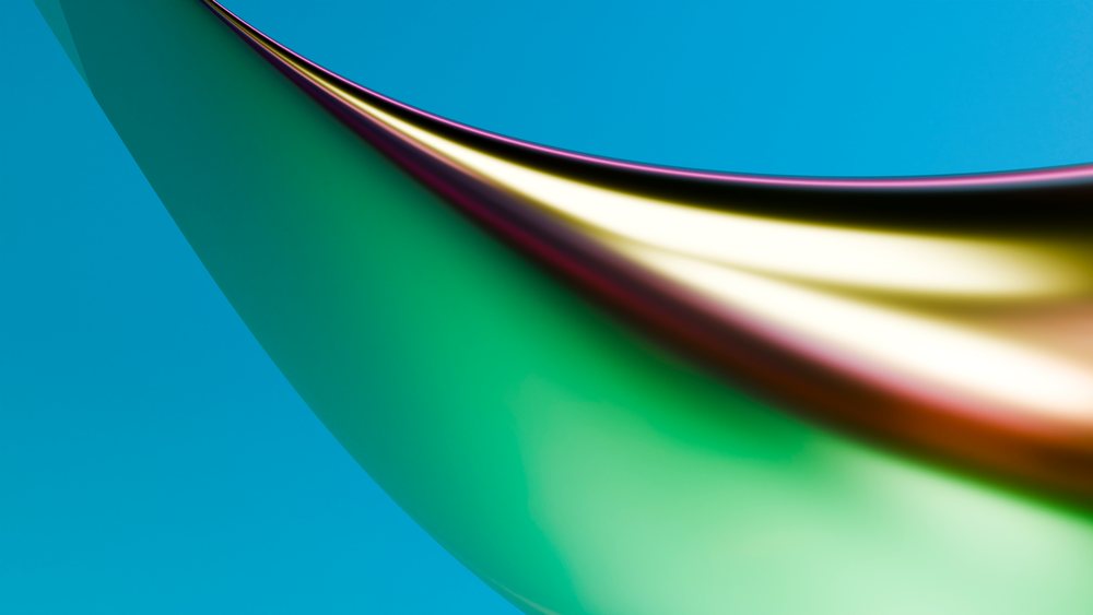 Abstract colorful curved digital art illustration with smooth