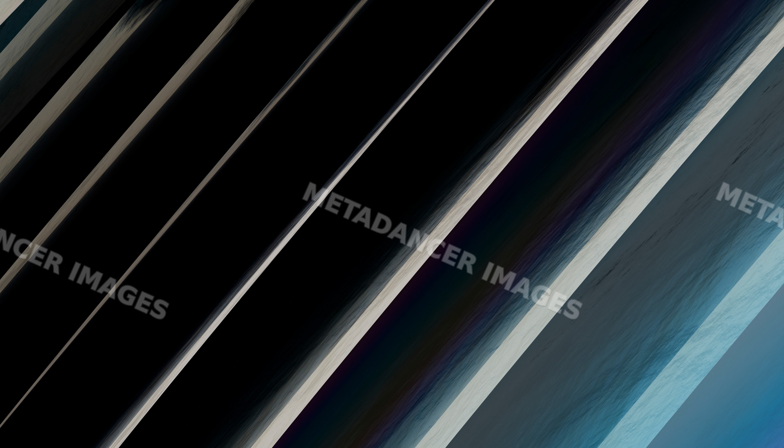 Diagonal black and gray striped pattern on reflective metal surface