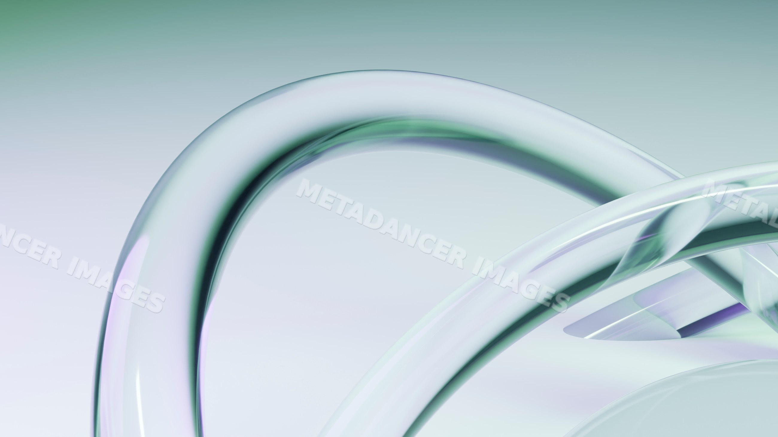 Abstract digital illustration of transparent curved rings