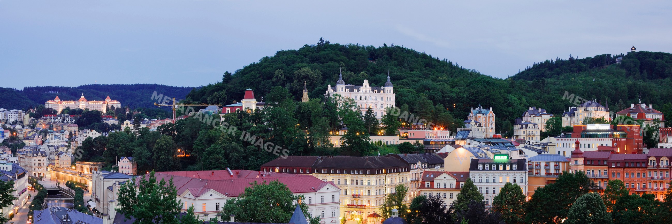 Karlovy vary cityscape with historic buildings czech republic