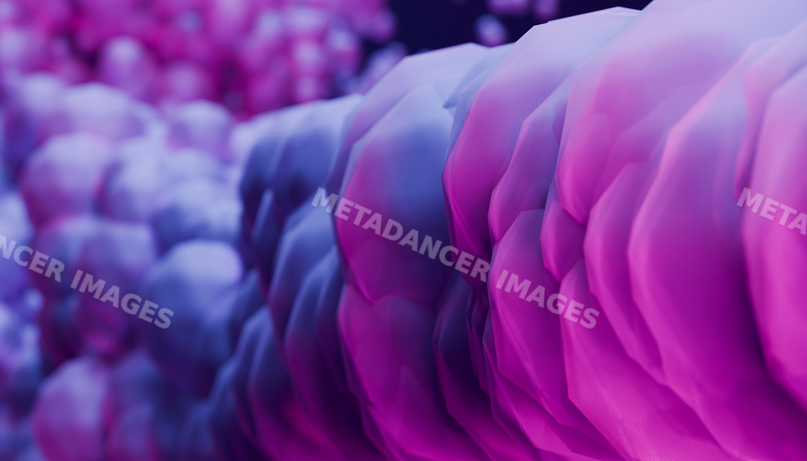 Close-up of an abstract colorful textured digital surface with purple