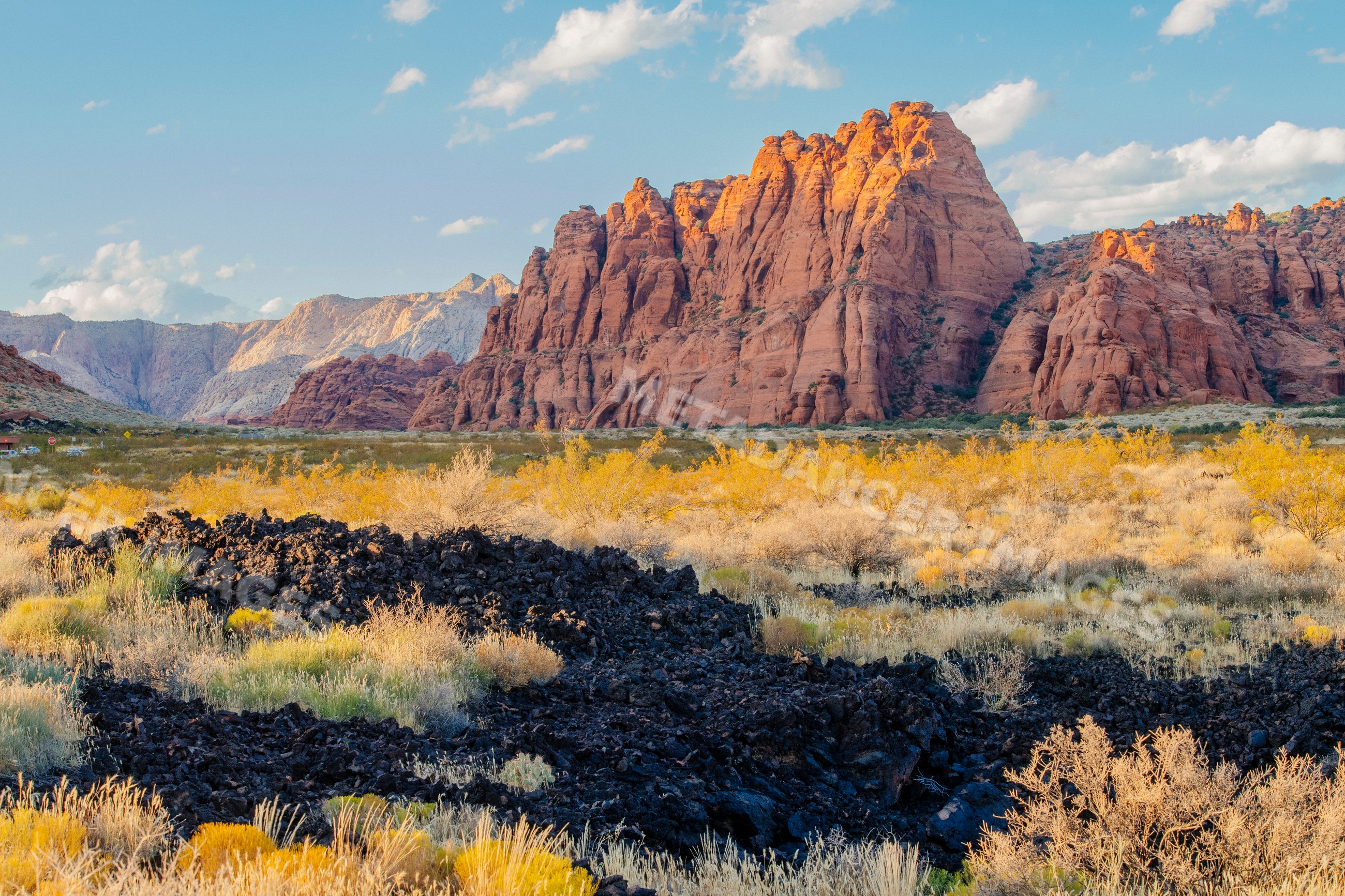 Red Cliffs Desert landscape with red rock formations and desert