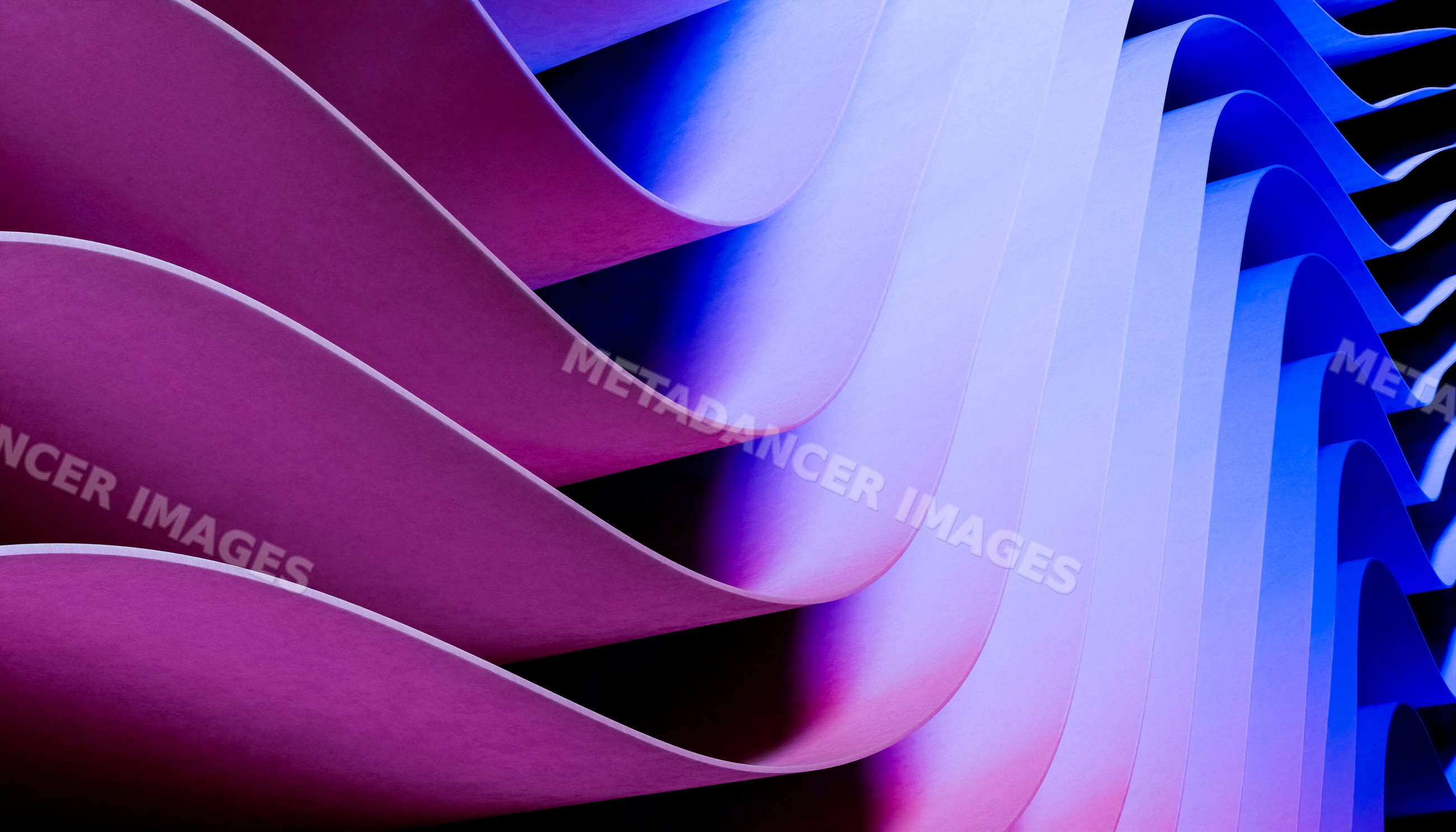 Abstract background of purple and blue curved wave pattern