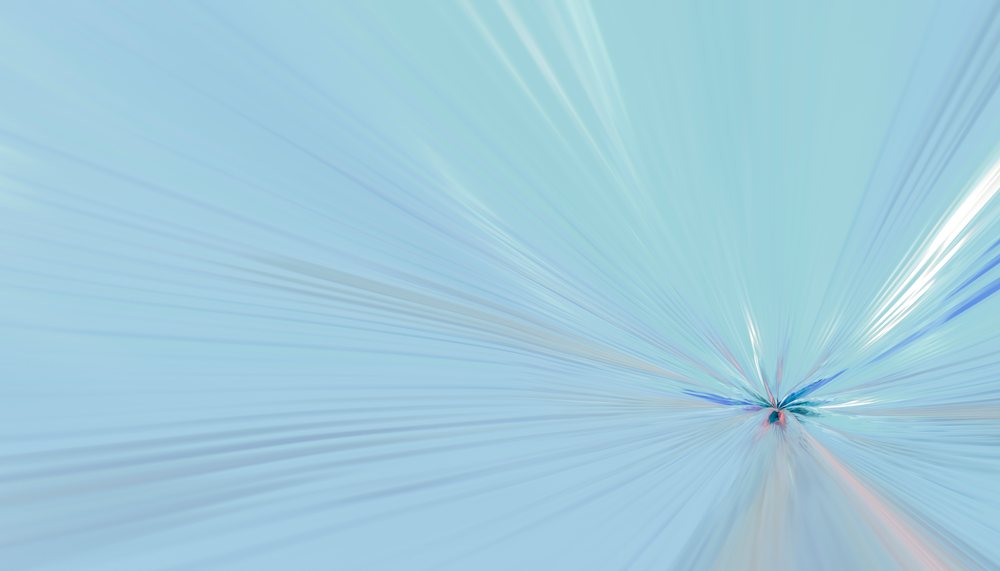 Abstract digital art showing radial light burst with blue tones